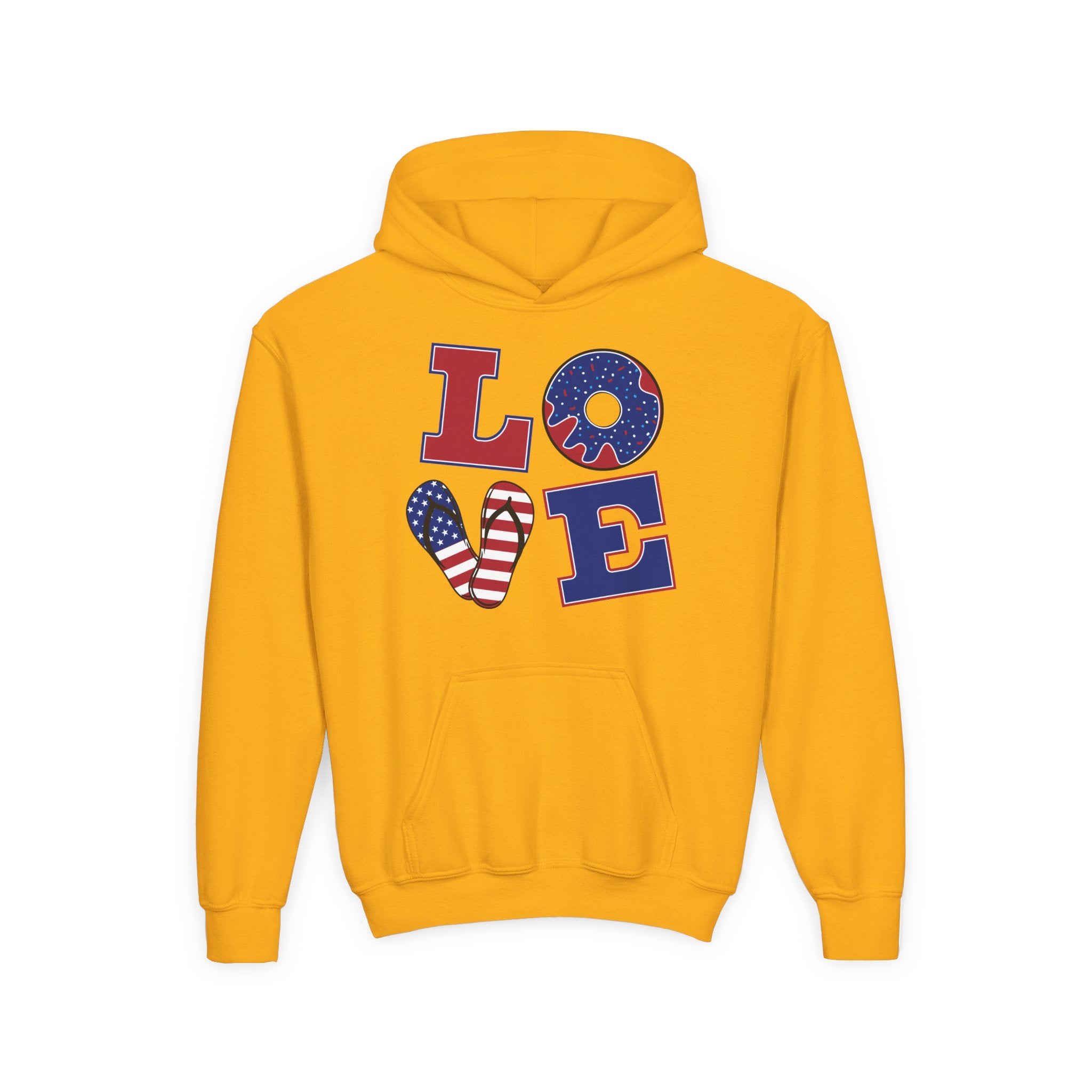 Youth Love & Peace Hoodie - Patriotic American Style