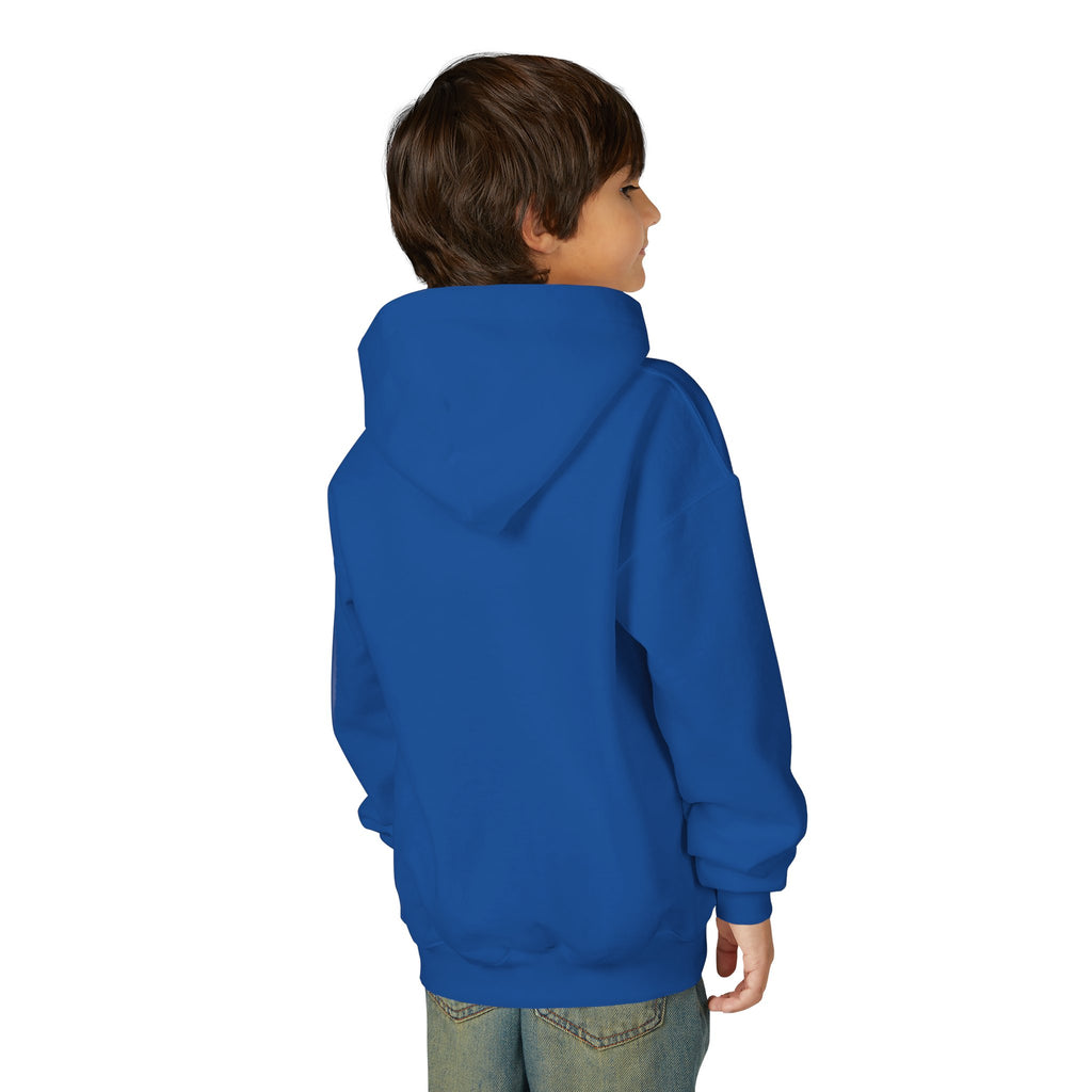Dala Horse Youth Hoodie — Scandinavian Red Folk Art Kids Sweatshirt