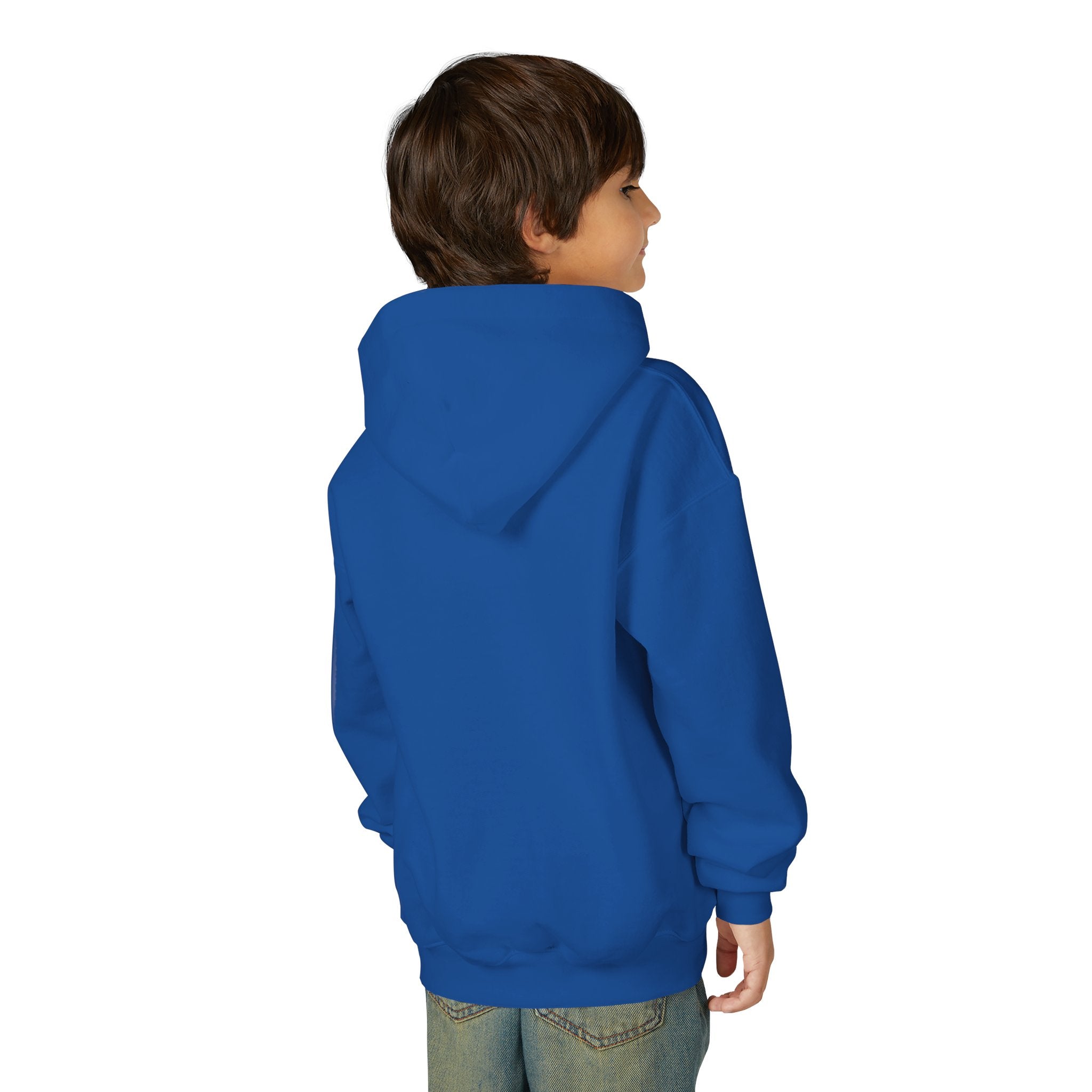 Dala Horse Youth Hoodie — Scandinavian Red Folk Art Kids Sweatshirt