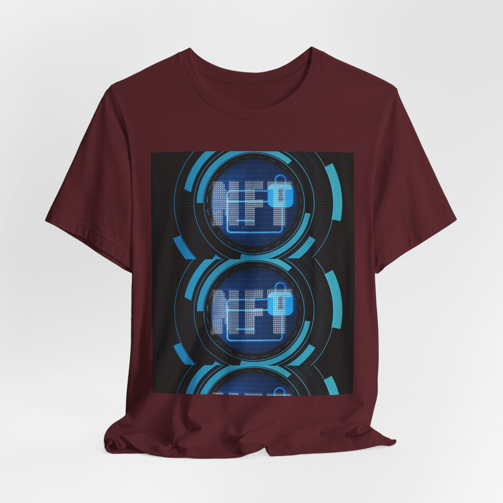 Tech Circuit Tee — Futuristic Blue Digital Graphic T-Shirt