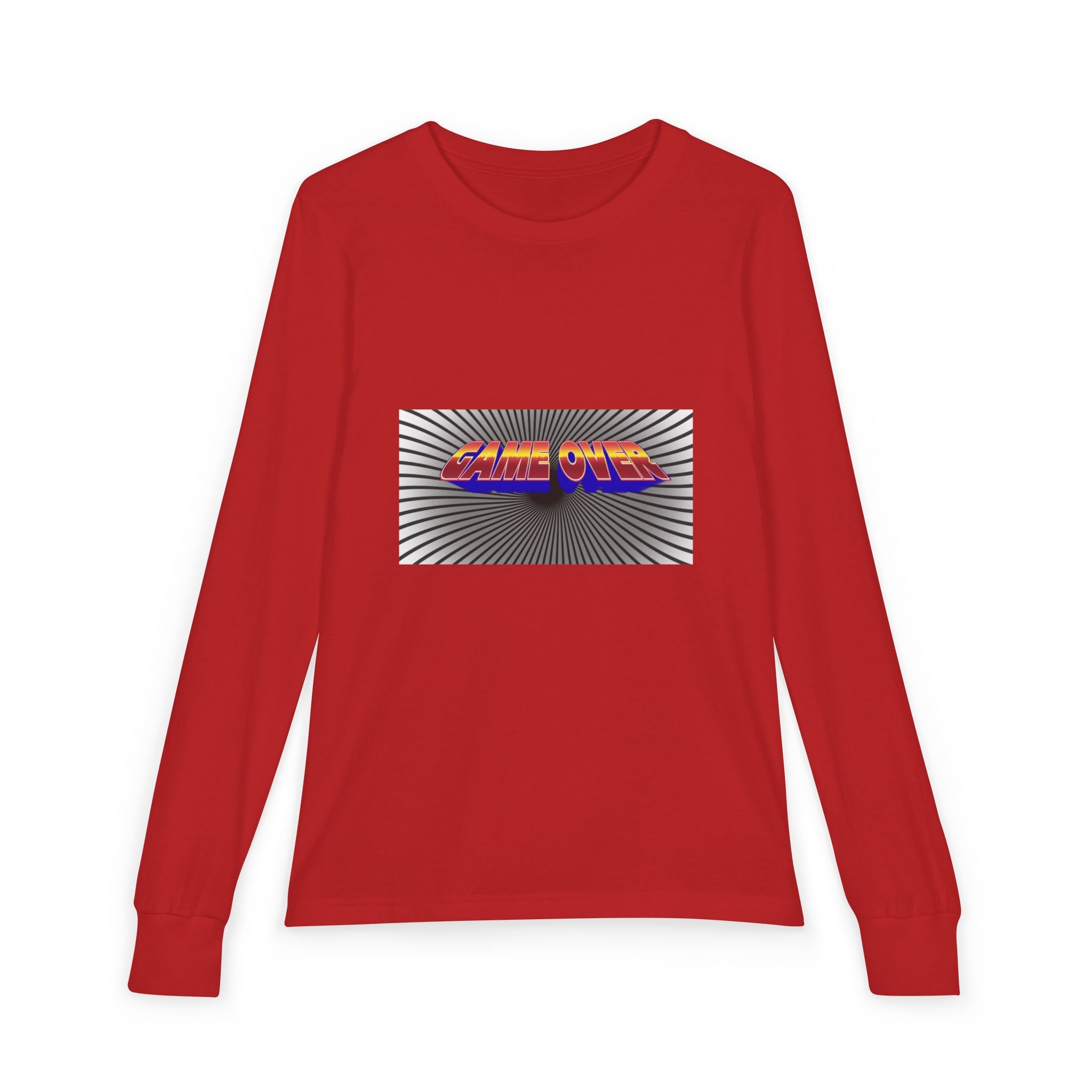 Youth Long Sleeve Tee — "Game Over" Retro Graphic