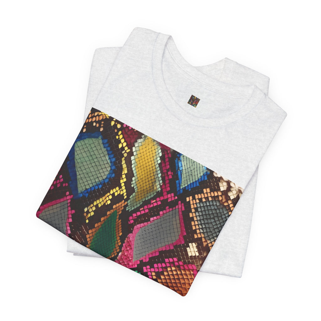Colorful Snake Skin Print T-Shirt