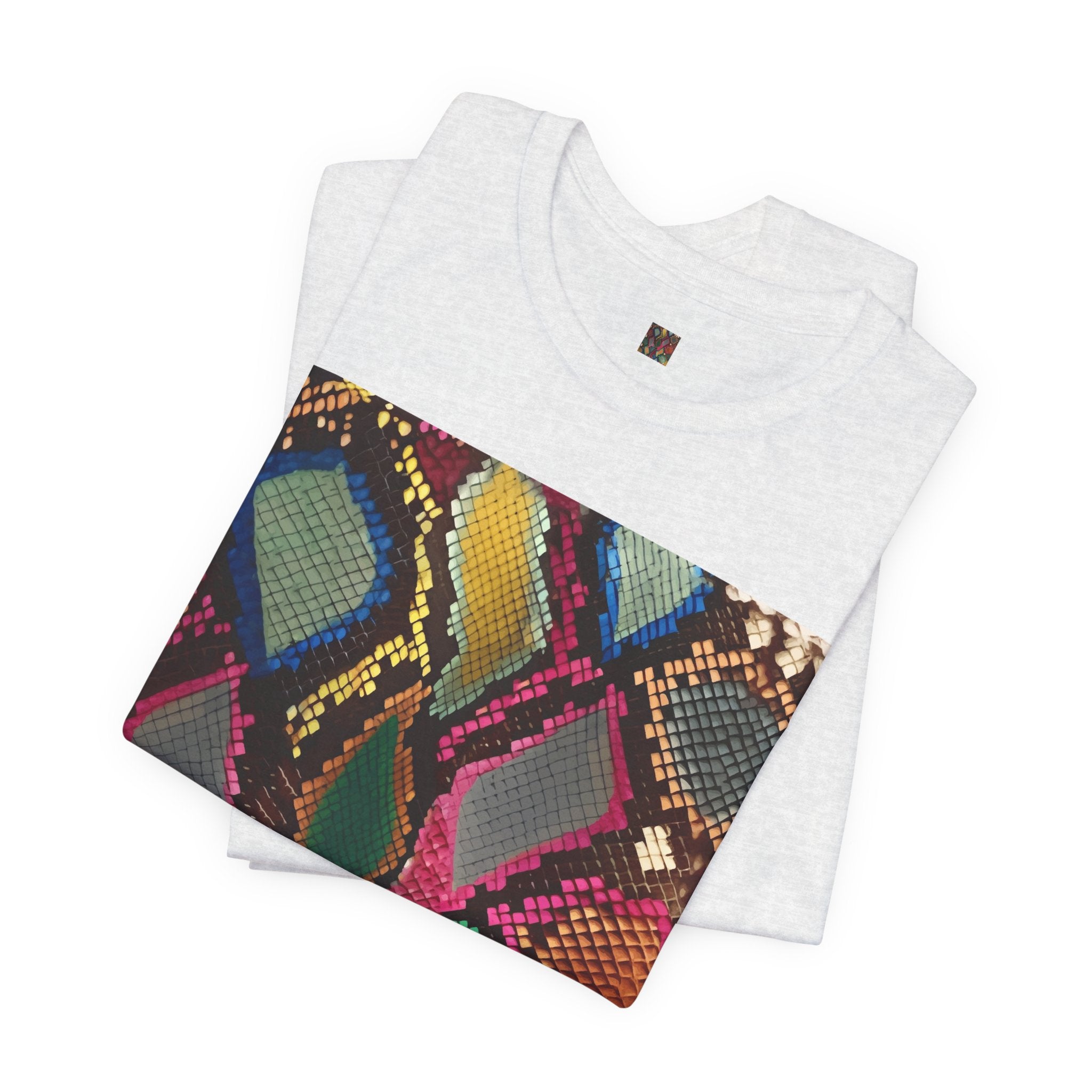 Colorful Snake Skin Print T-Shirt