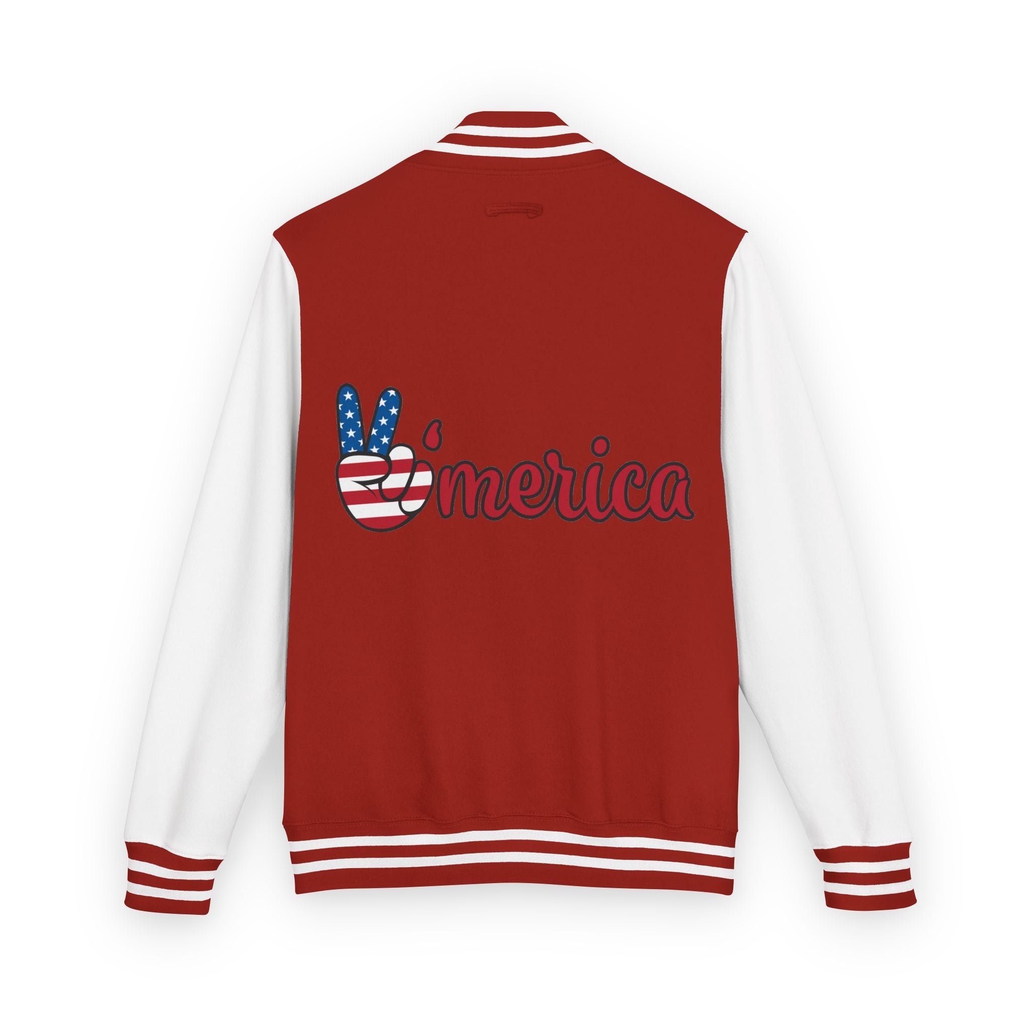 Patriotic 'LOVE' Letterman Jacket - Americana Varsity Jacket