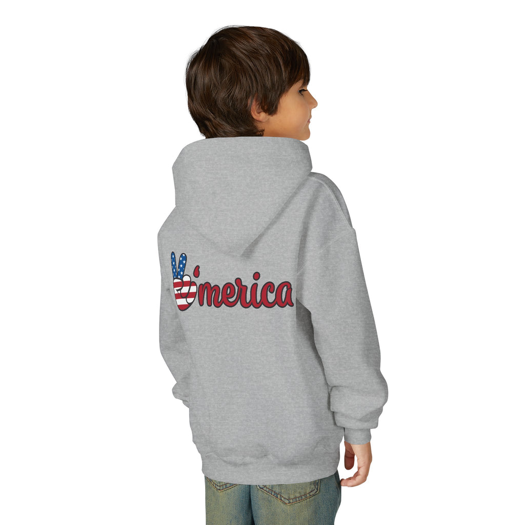 Youth Love & Peace Hoodie - Patriotic American Style