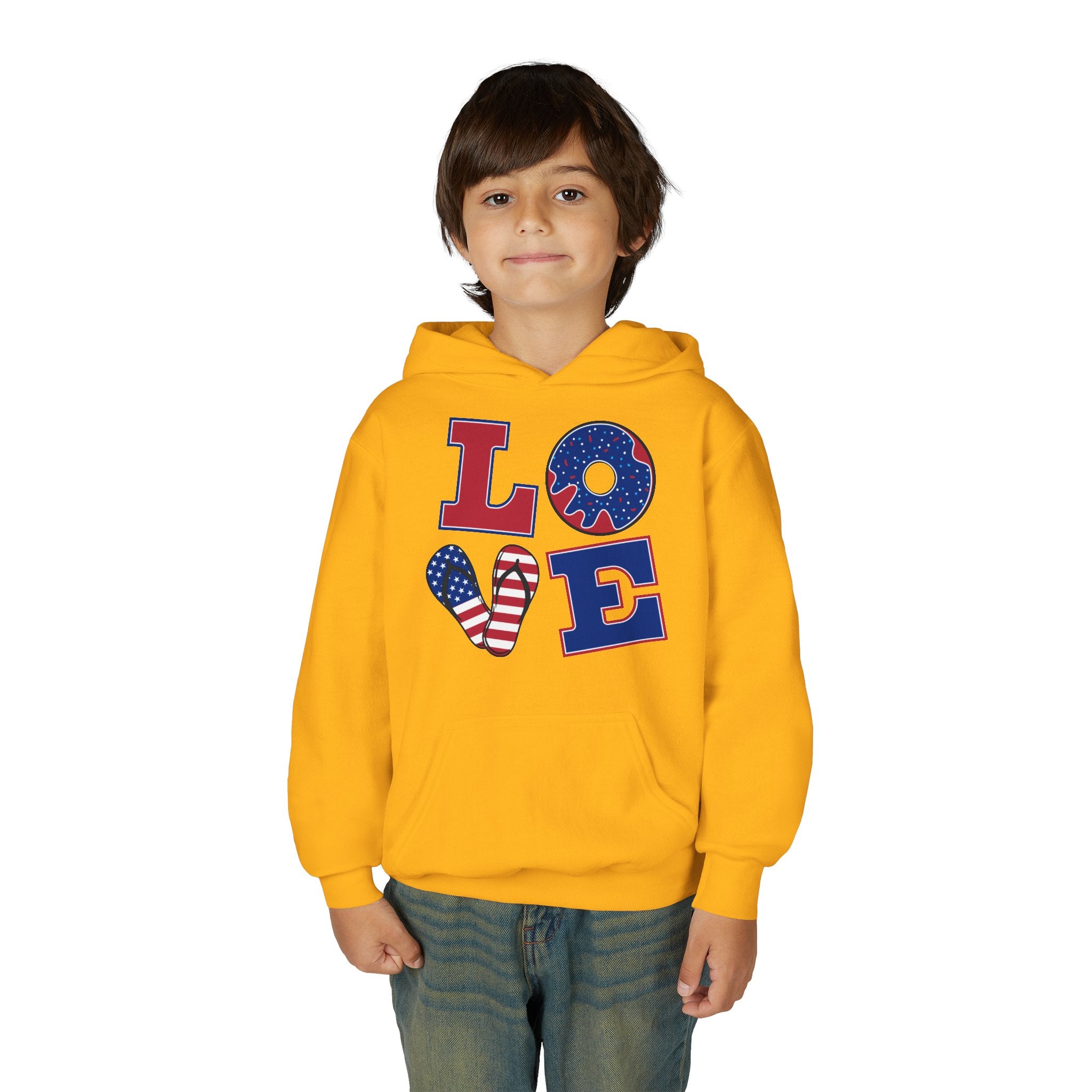 Youth Love & Peace Hoodie - Patriotic American Style