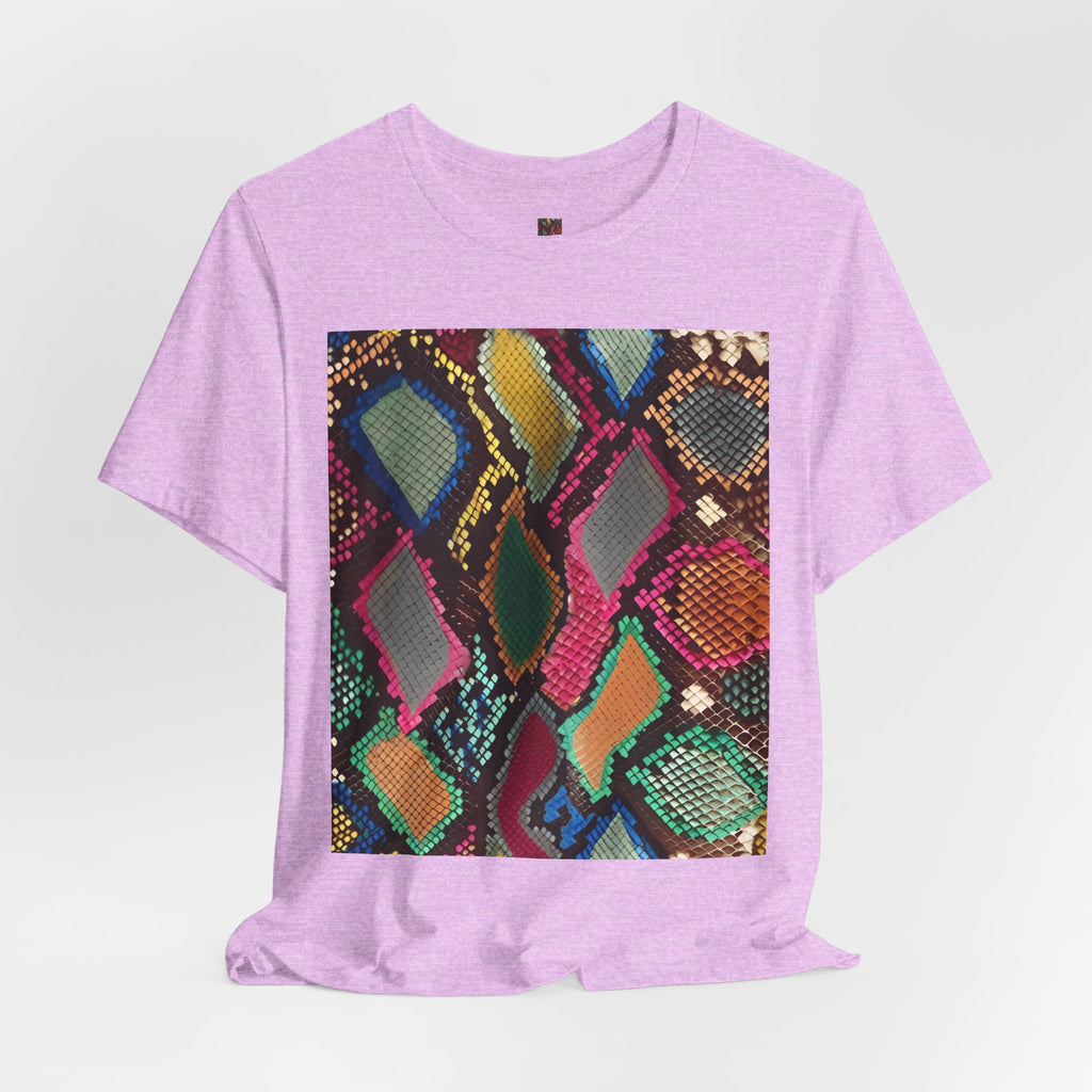 Colorful Snake Skin Print T-Shirt