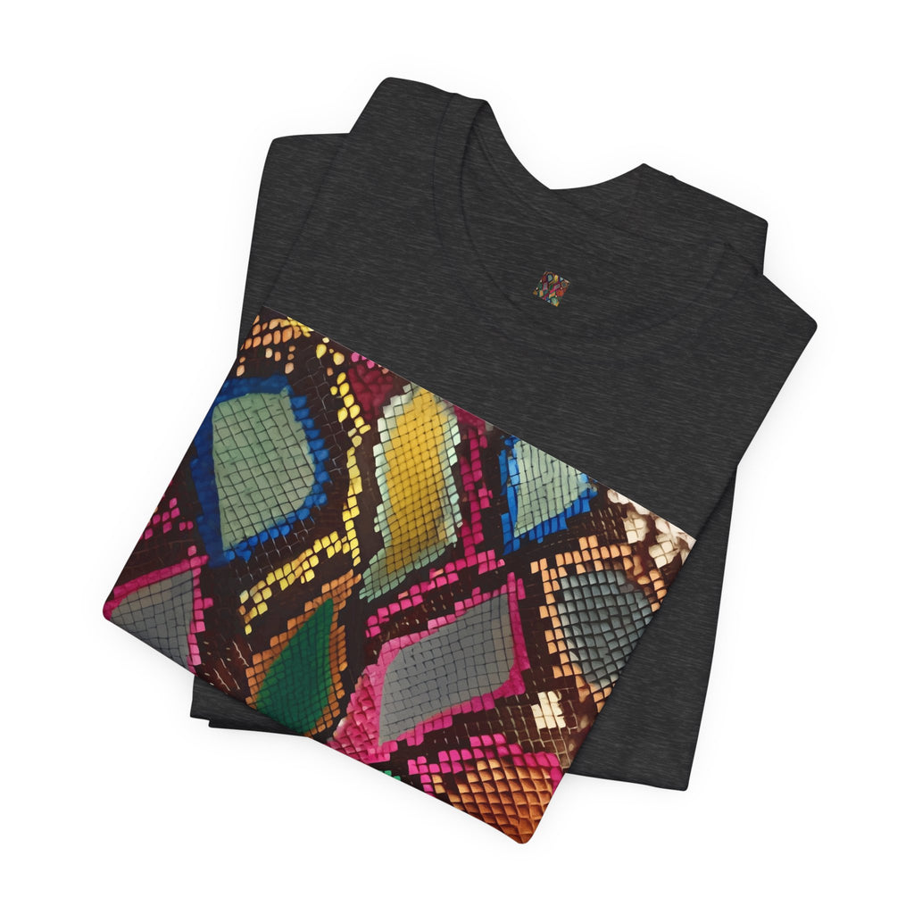 Colorful Snake Skin Print T-Shirt