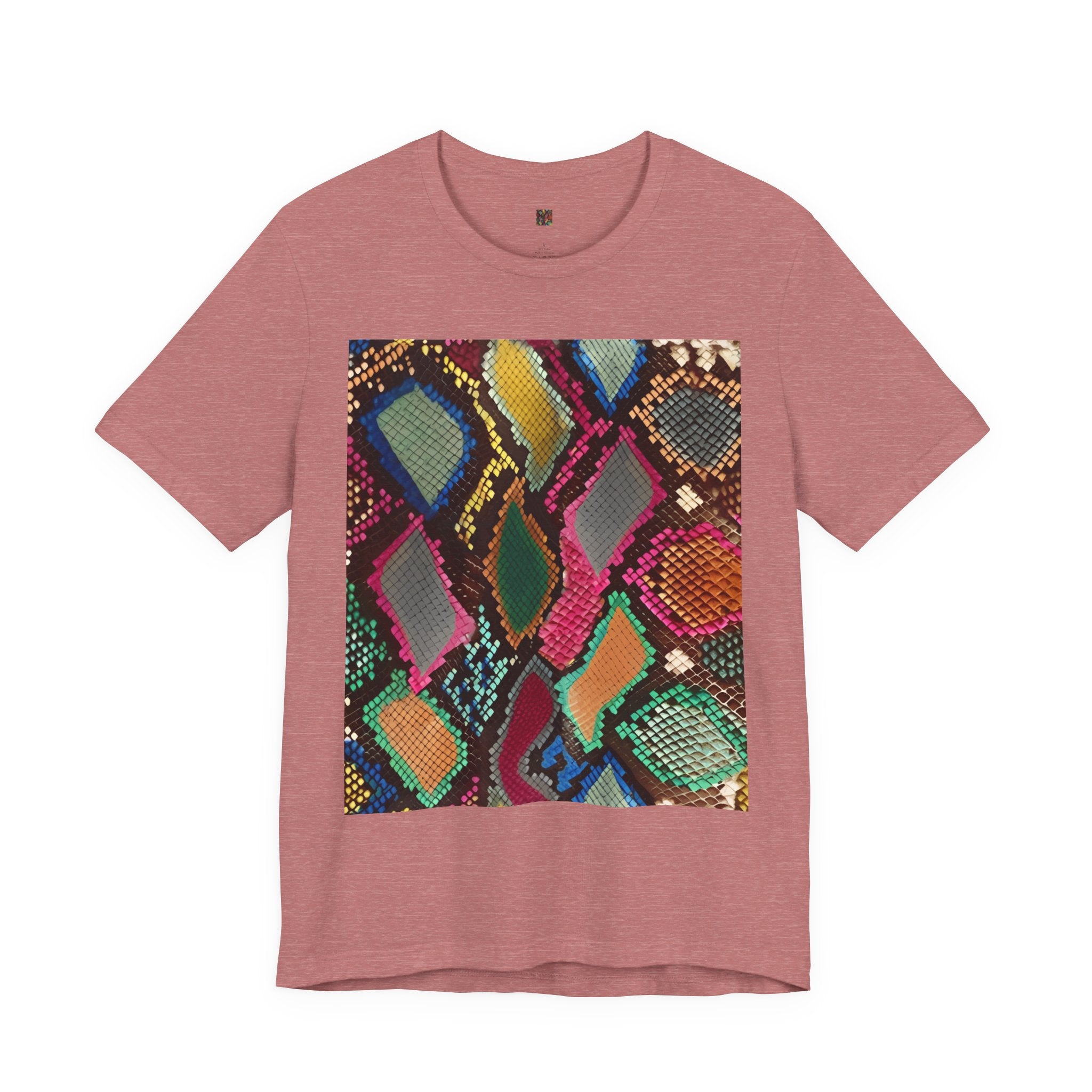 Colorful Snake Skin Print T-Shirt