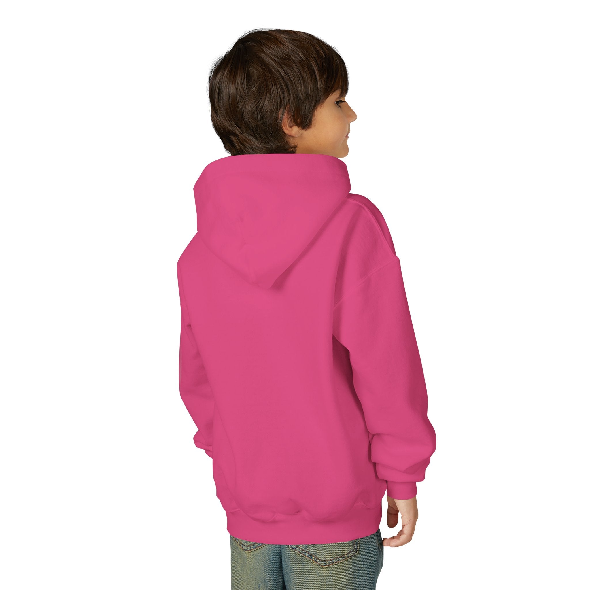Dala Horse Youth Hoodie — Scandinavian Red Folk Art Kids Sweatshirt