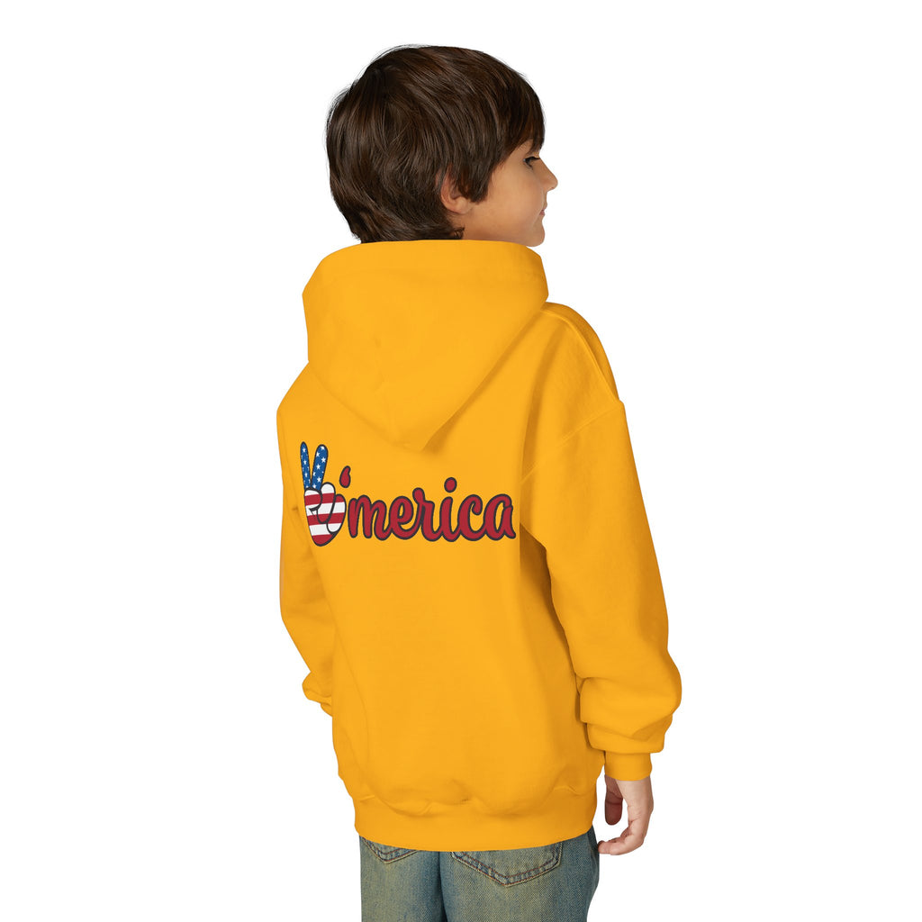 Youth Love & Peace Hoodie - Patriotic American Style
