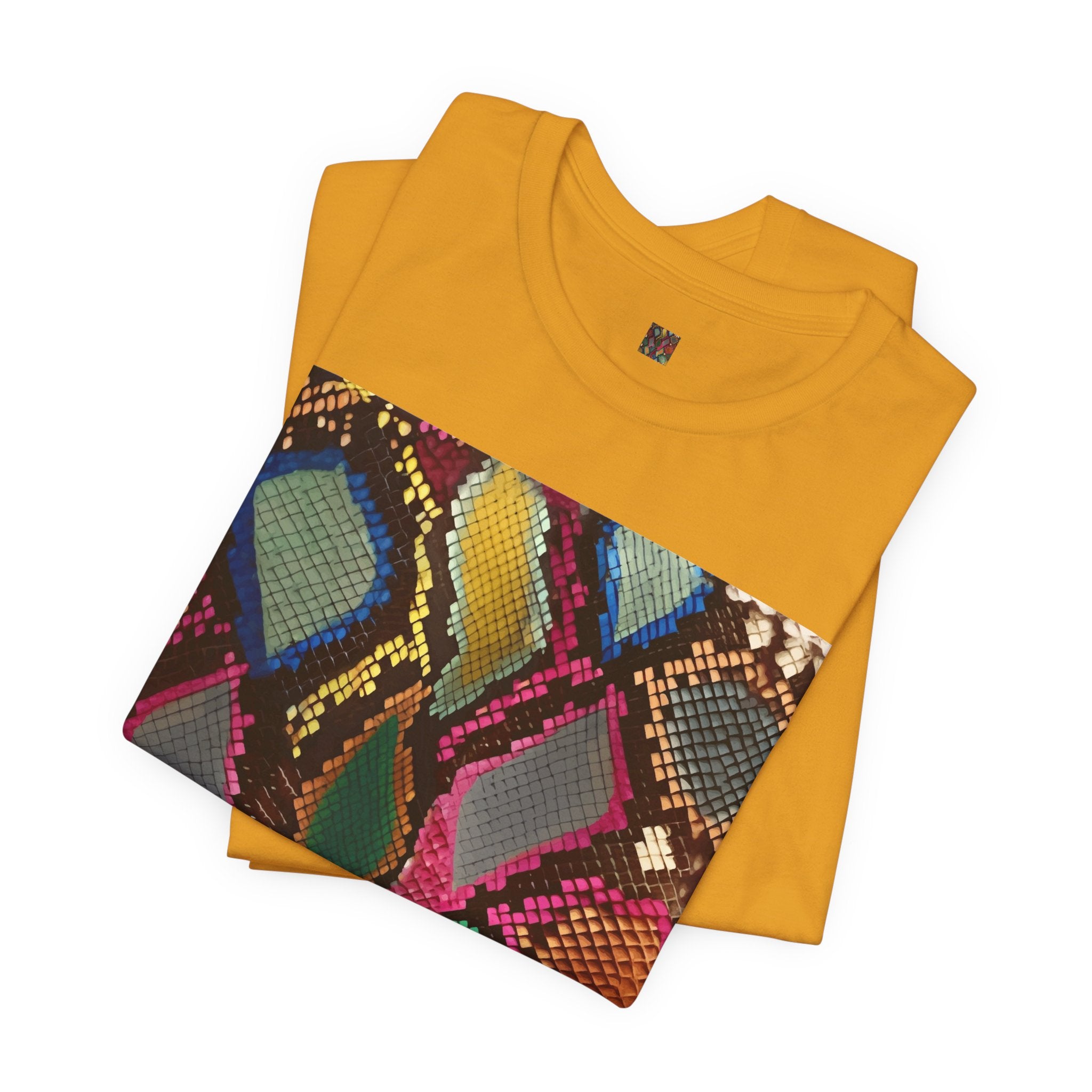 Colorful Snake Skin Print T-Shirt