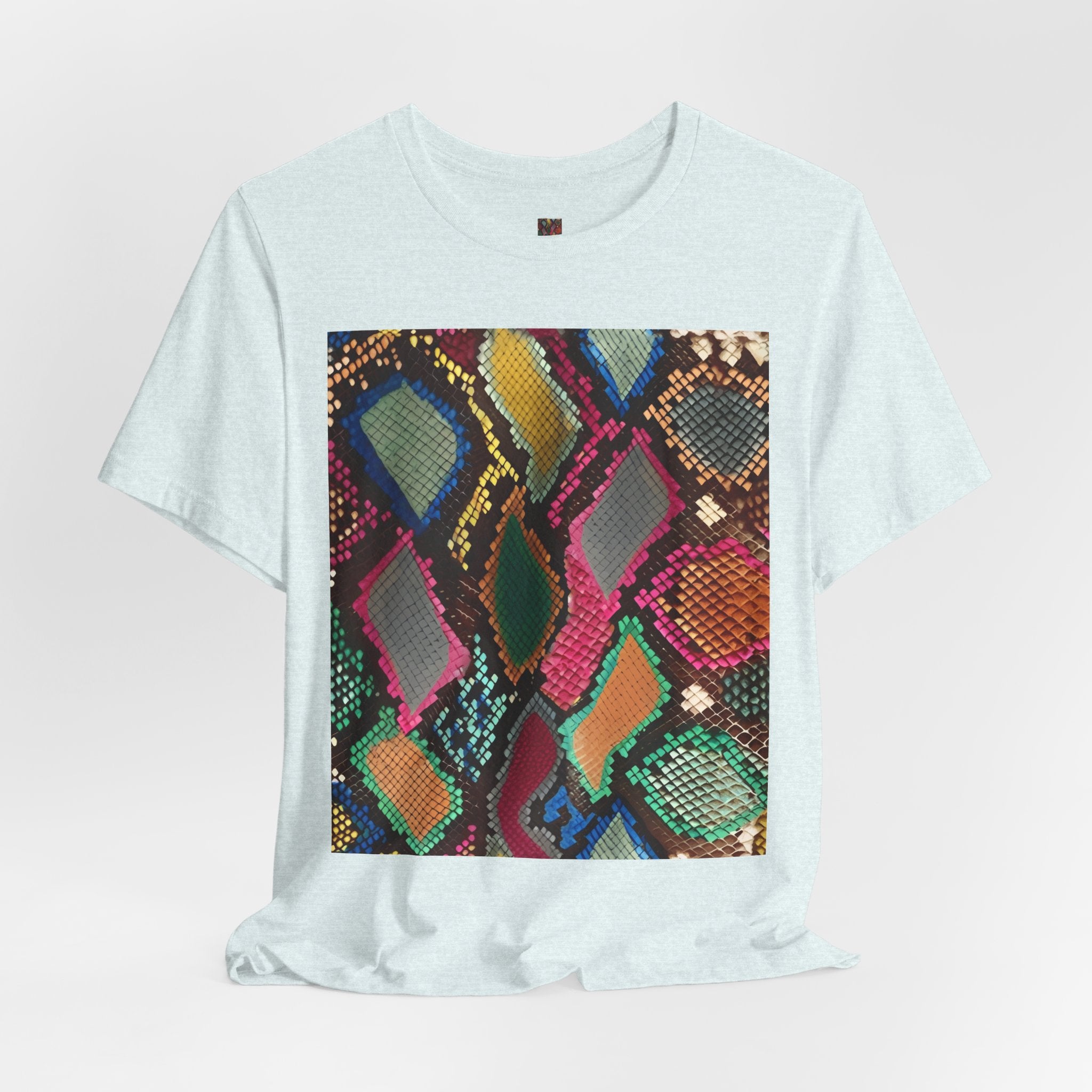 Colorful Snake Skin Print T-Shirt