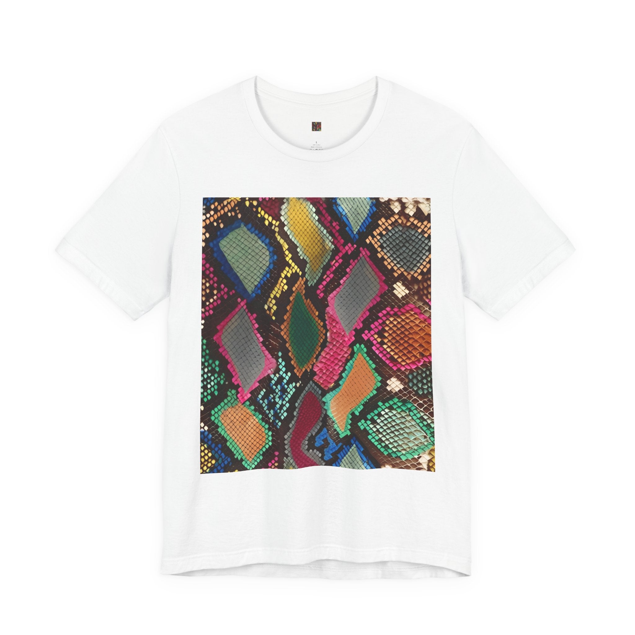 Colorful Snake Skin Print T-Shirt