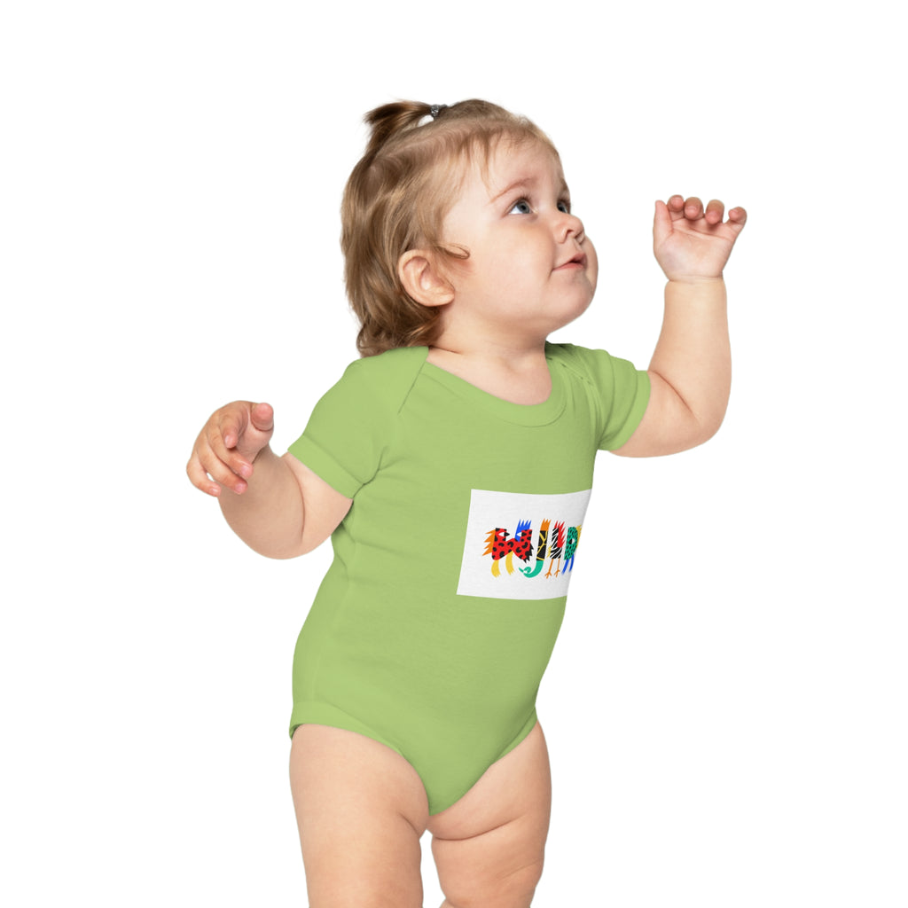 Colorful Zebra Print Baby Bodysuit - Fun & Cozy Infant Clothing