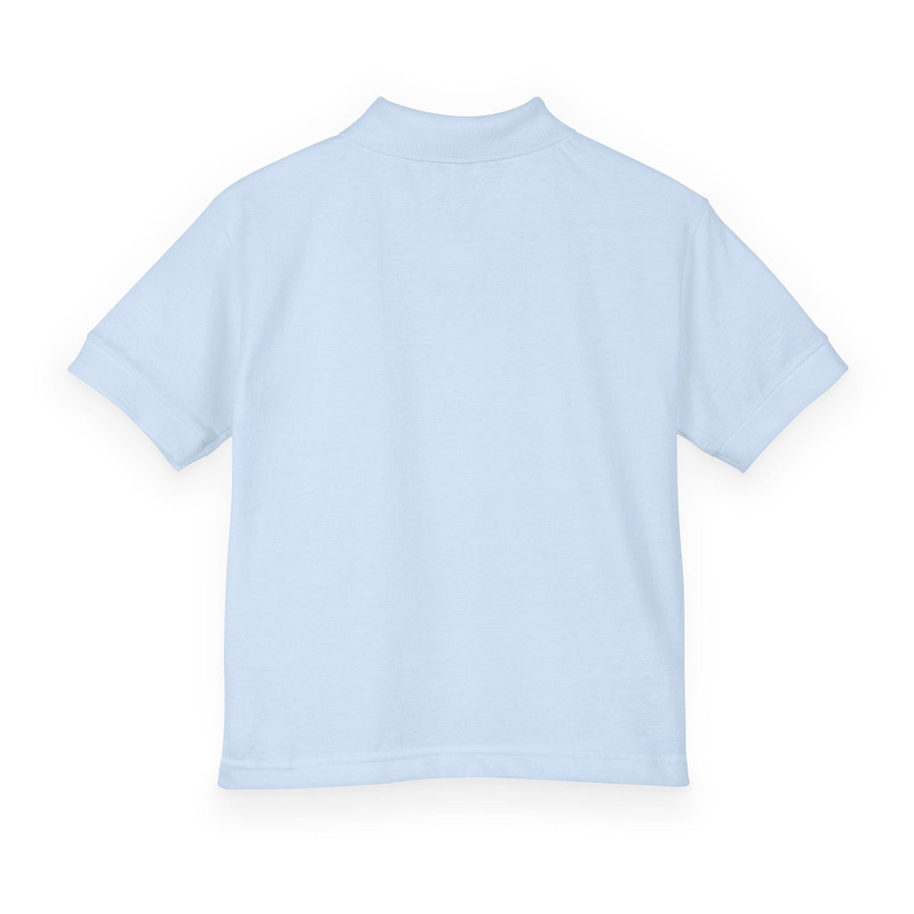 Youth Polo — Neon Space Garden Graphic Chest Pocket