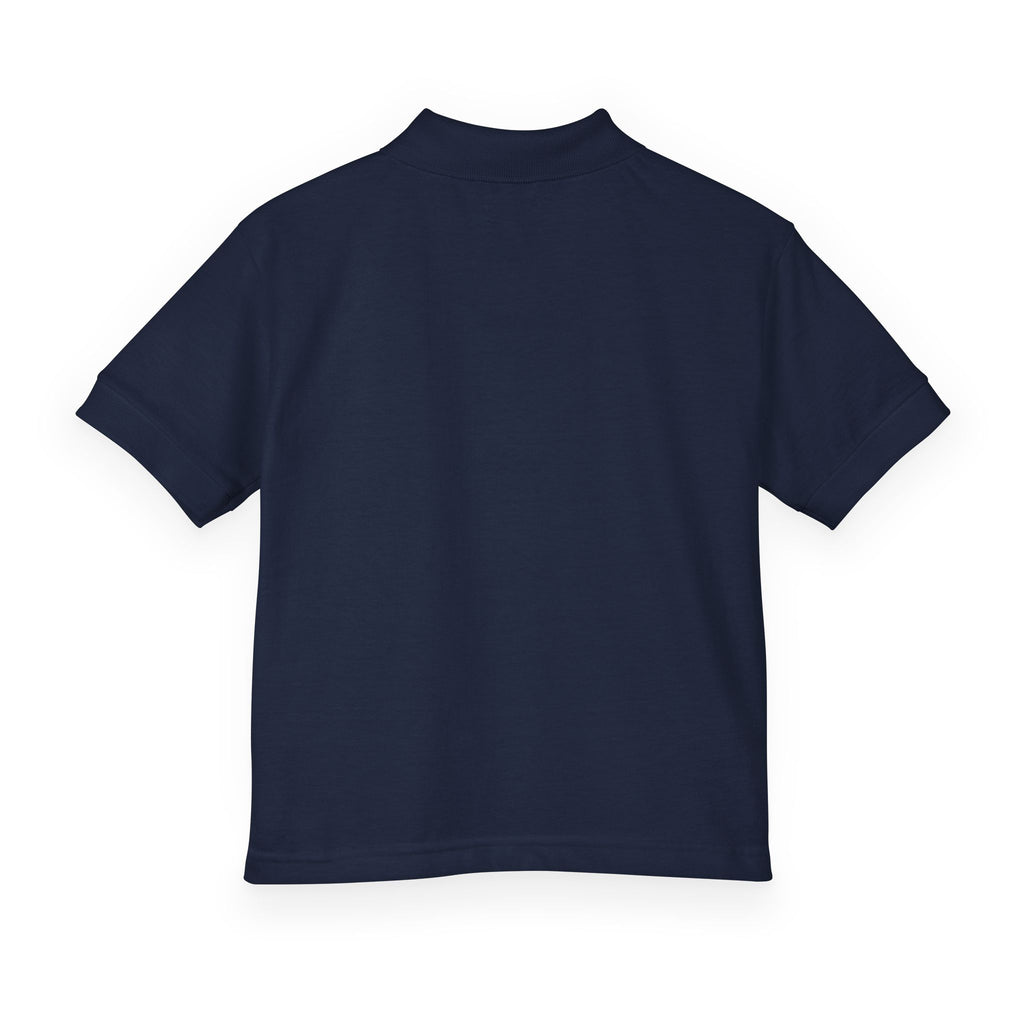 Youth Polo — Neon Space Garden Graphic Chest Pocket