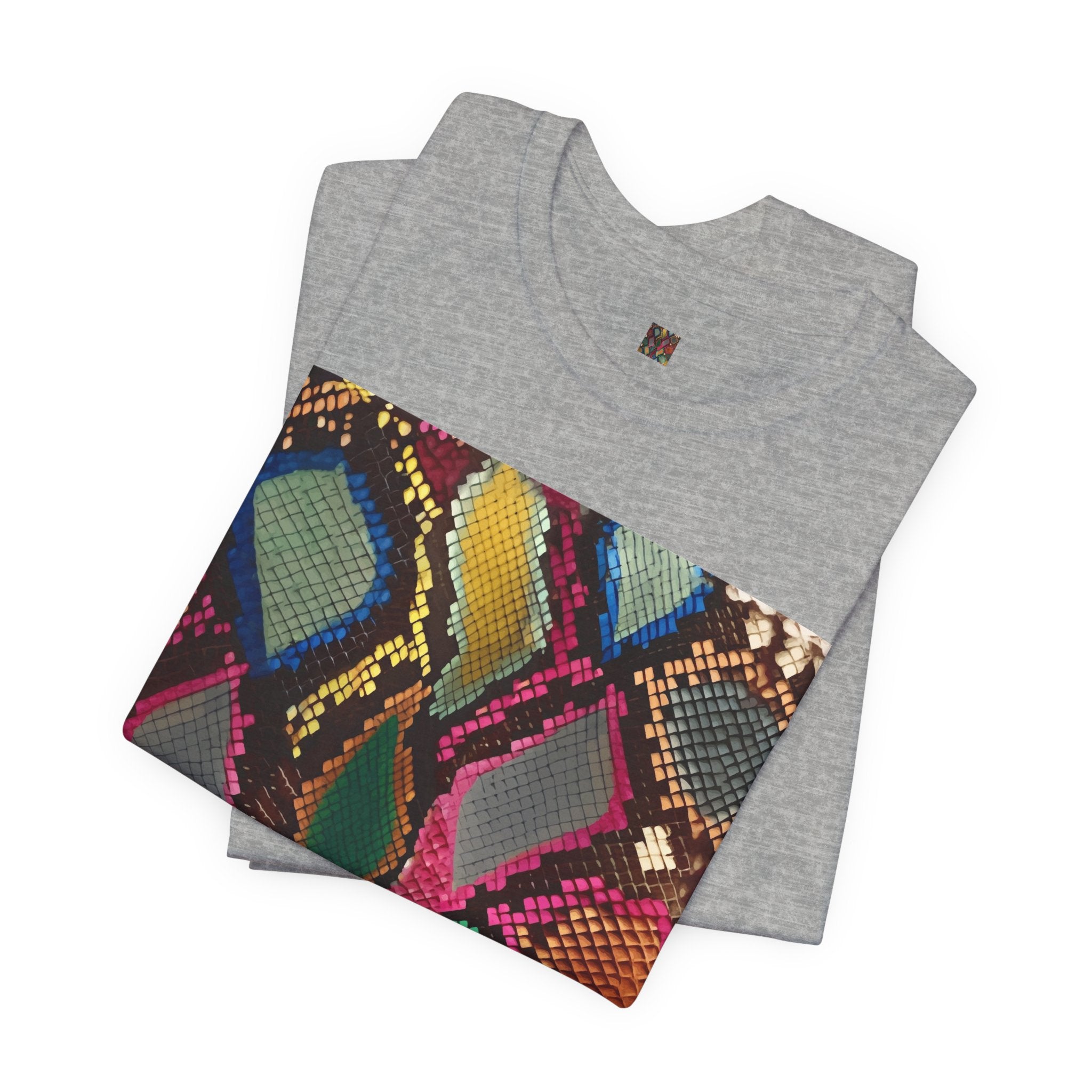Colorful Snake Skin Print T-Shirt