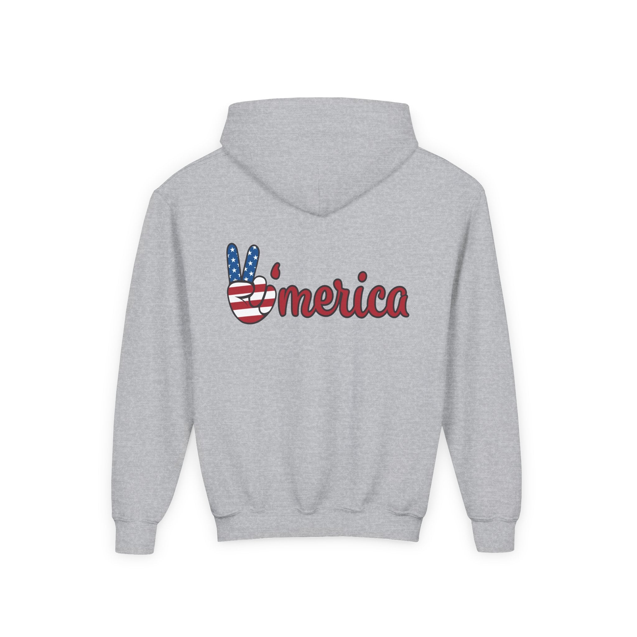 Youth Love & Peace Hoodie - Patriotic American Style