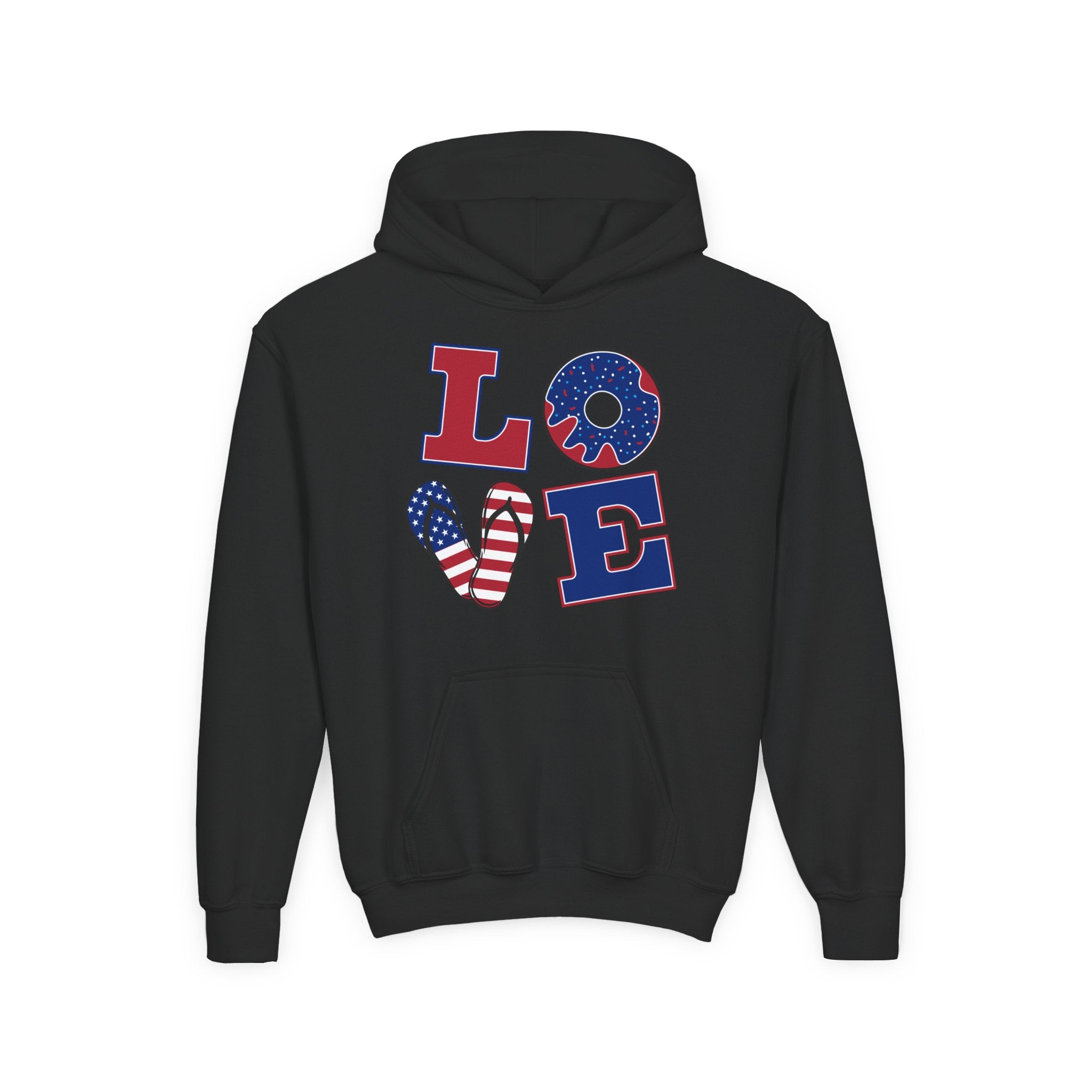 Youth Love & Peace Hoodie - Patriotic American Style