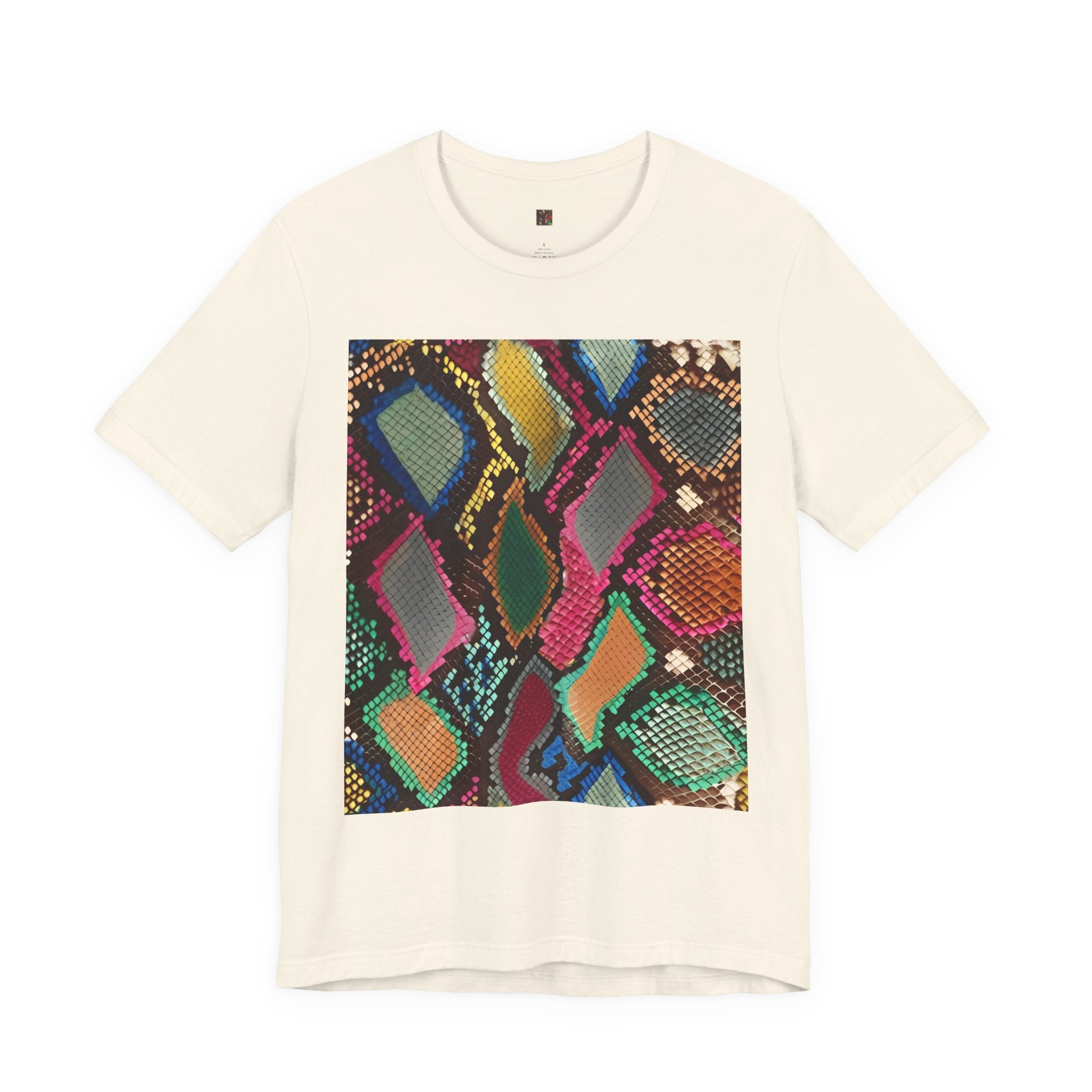 Colorful Snake Skin Print T-Shirt