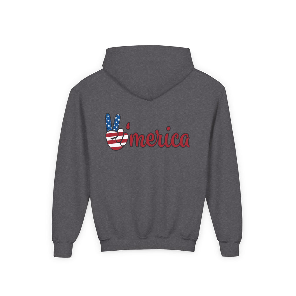 Youth Love & Peace Hoodie - Patriotic American Style