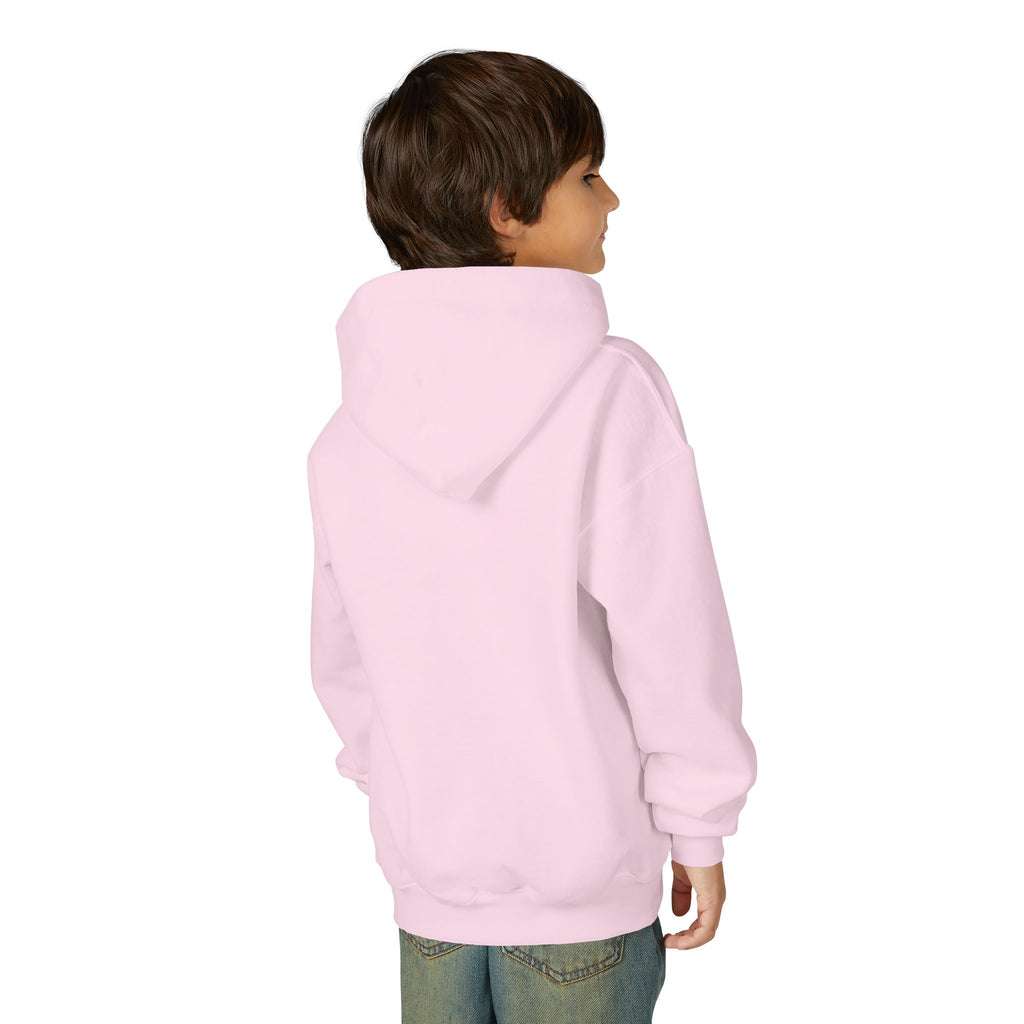 Dala Horse Youth Hoodie — Scandinavian Red Folk Art Kids Sweatshirt