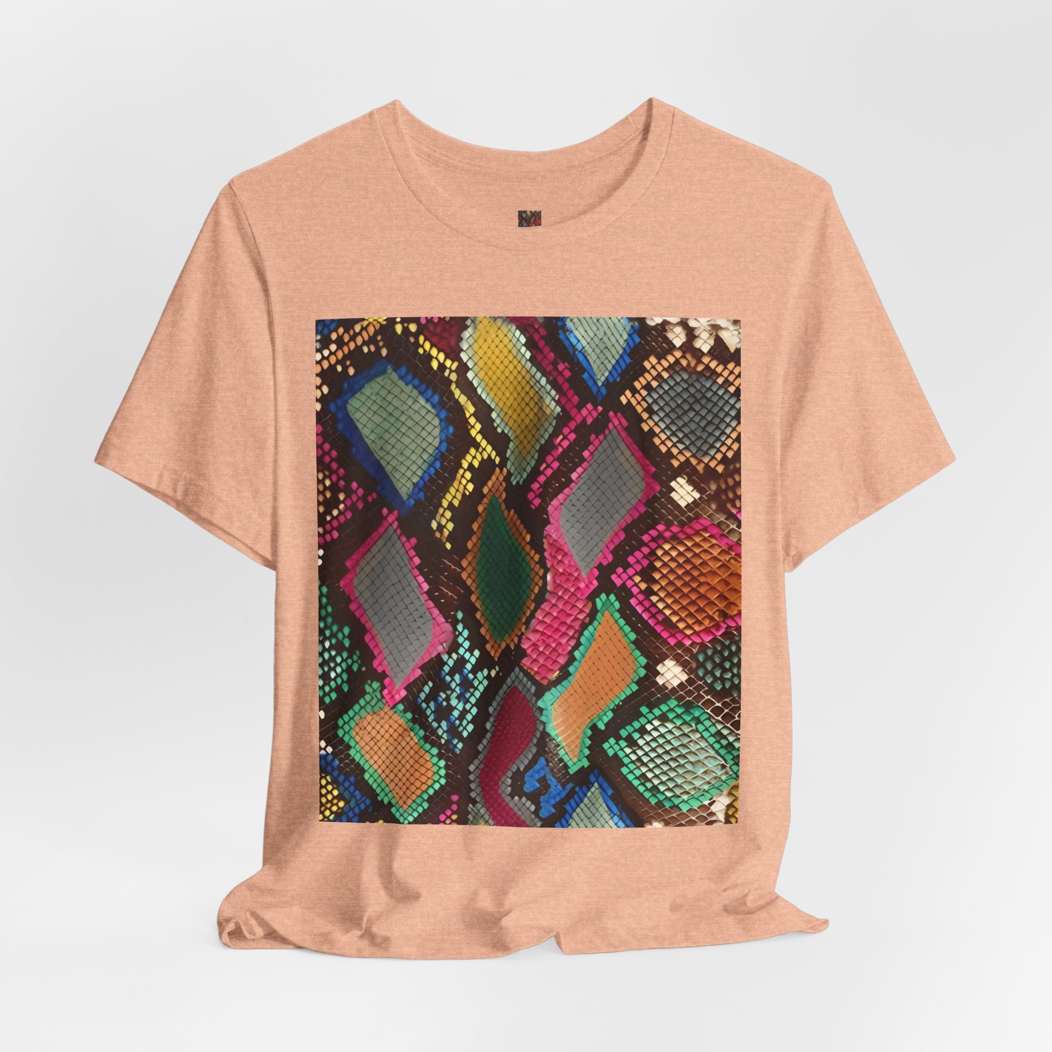Colorful Snake Skin Print T-Shirt