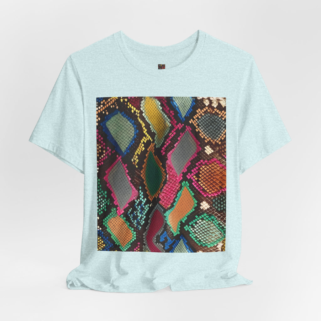 Colorful Snake Skin Print T-Shirt