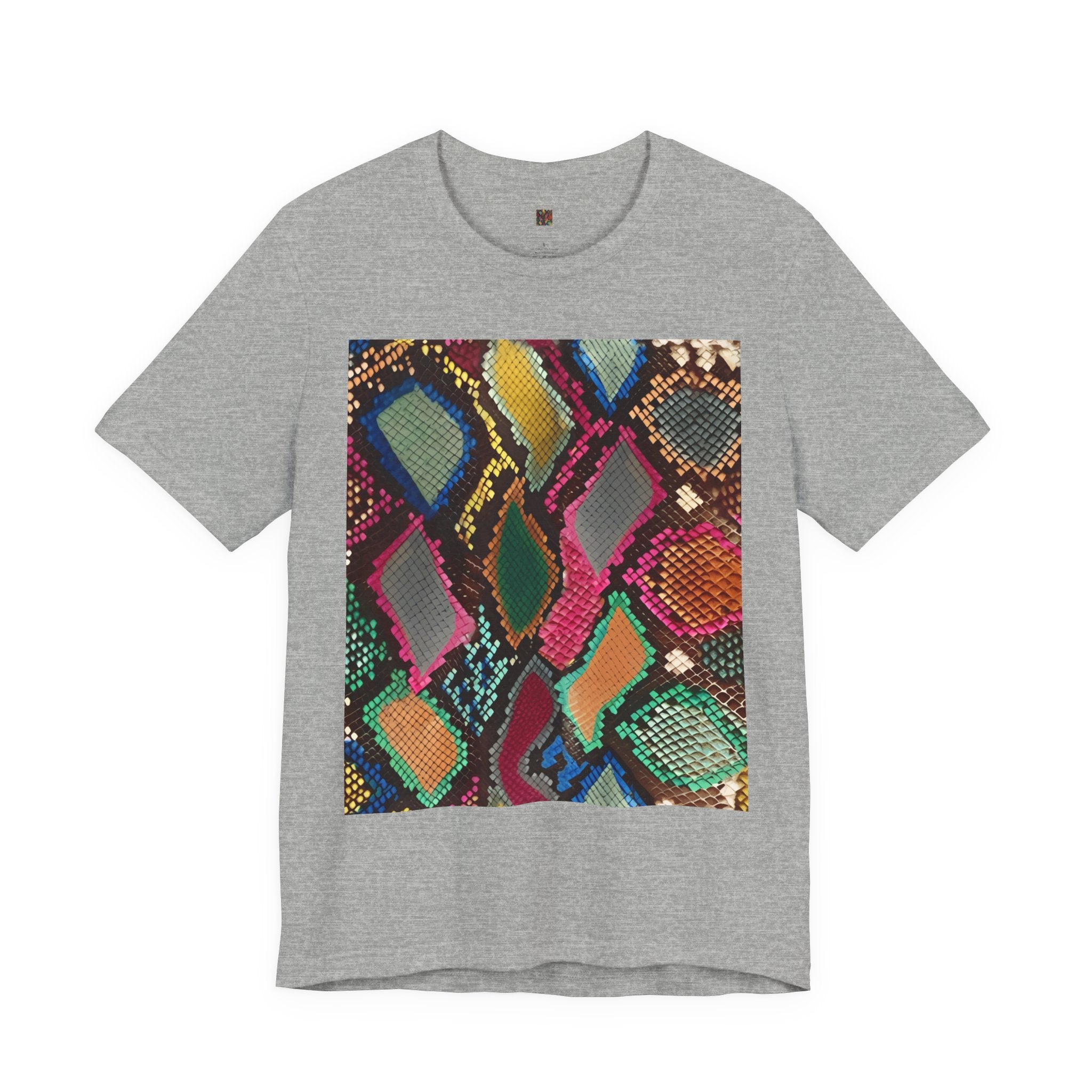 Colorful Snake Skin Print T-Shirt