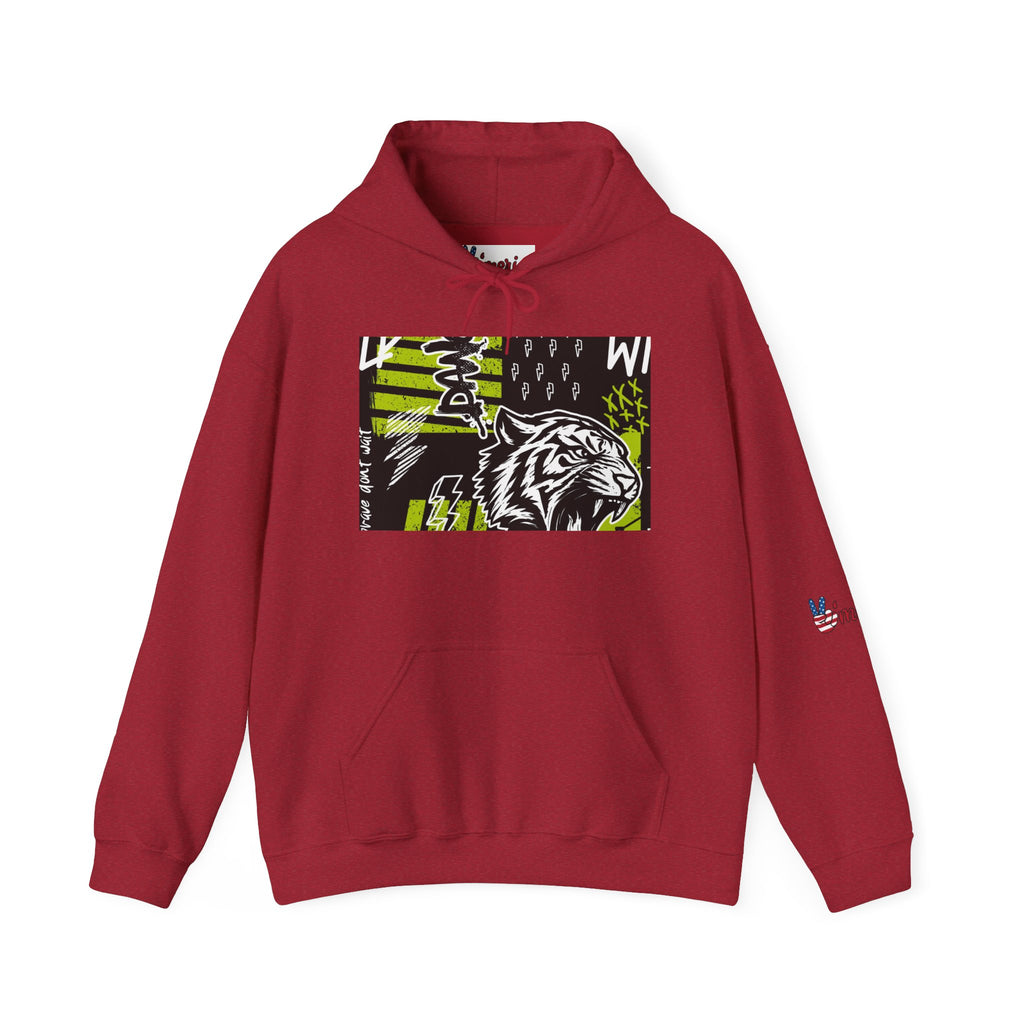 Tiger Graphic Hoodie — Urban Neon Grunge Pullover
