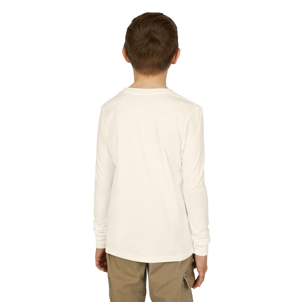 Youth Long Sleeve Tee — Neon Comet Stripe Graphic