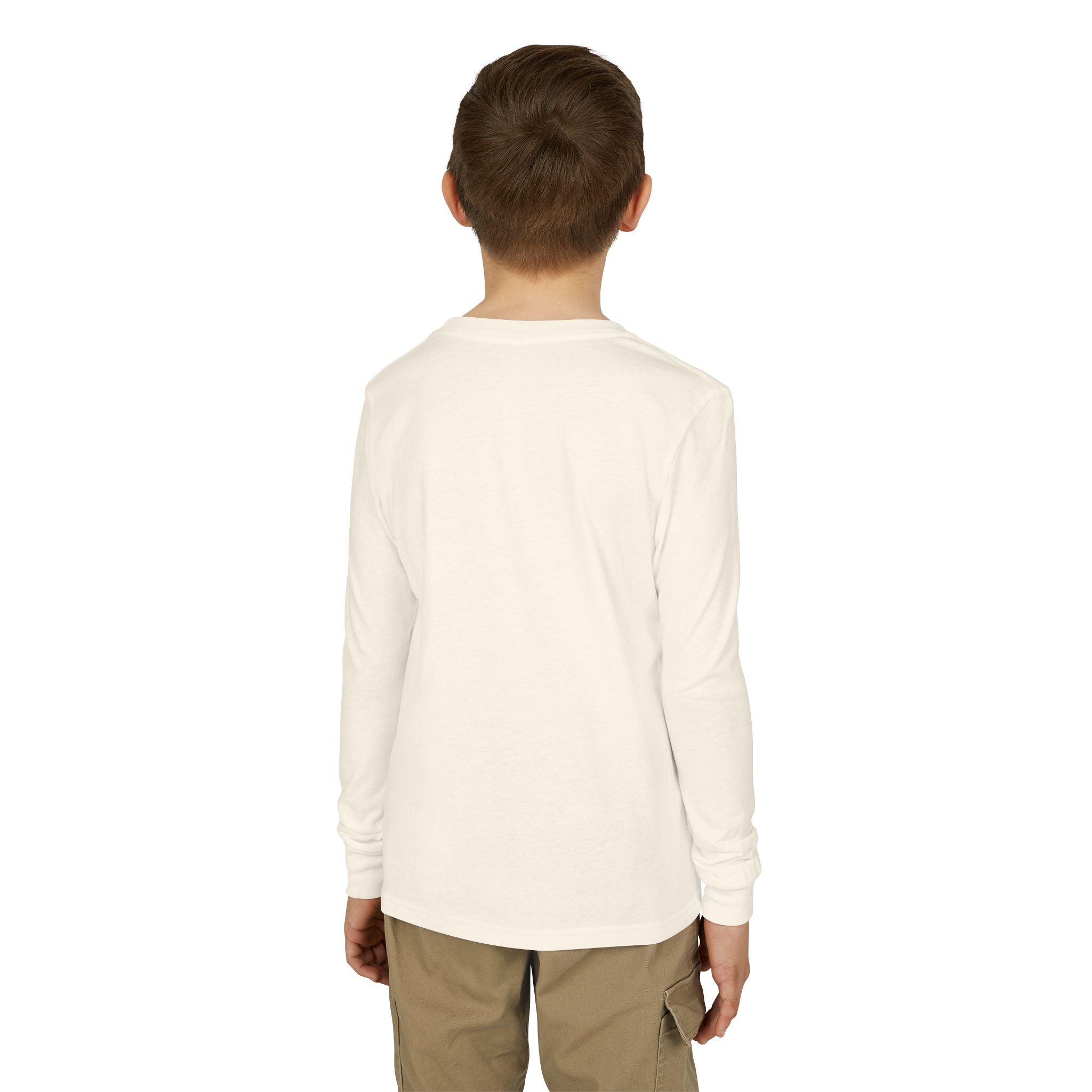 Youth Long Sleeve Tee — Neon Comet Stripe Graphic