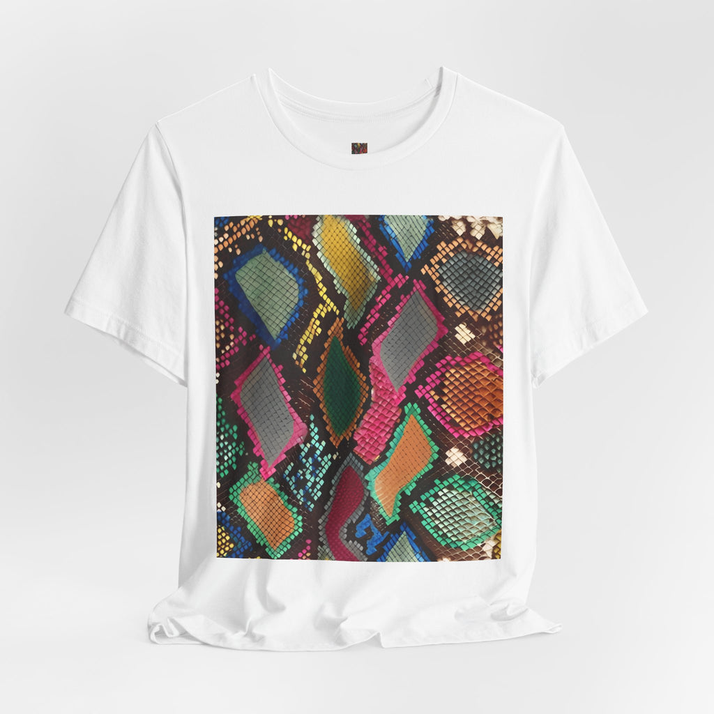 Colorful Snake Skin Print T-Shirt
