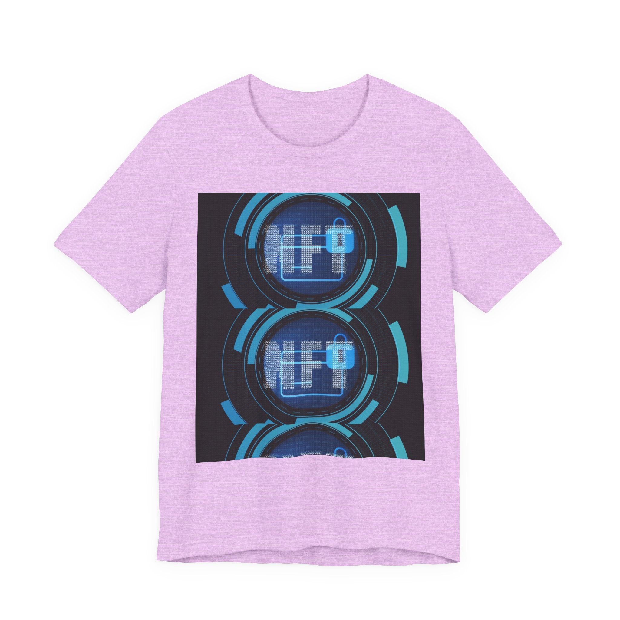 Tech Circuit Tee — Futuristic Blue Digital Graphic T-Shirt