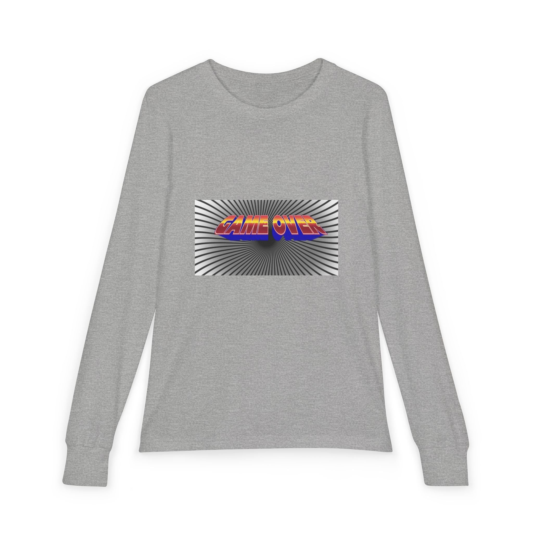 Youth Long Sleeve Tee — "Game Over" Retro Graphic