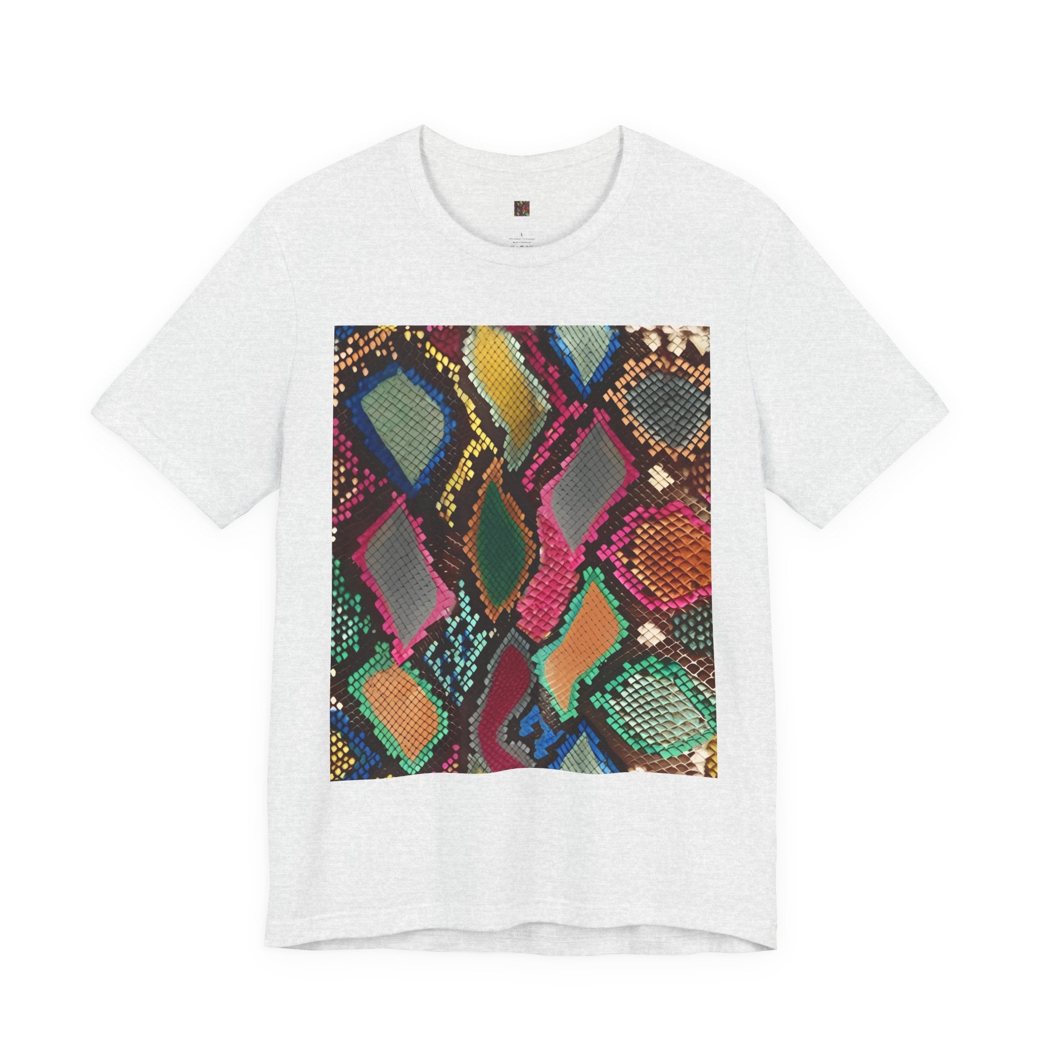 Colorful Snake Skin Print T-Shirt