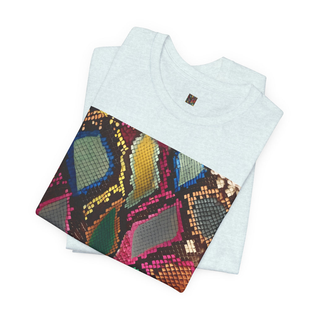Colorful Snake Skin Print T-Shirt