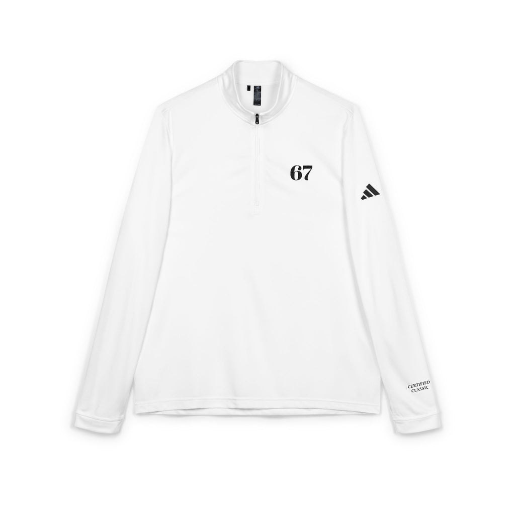 Embroidered '67' adidas Quarter-Zip Pullover — Lightweight Athletic Top