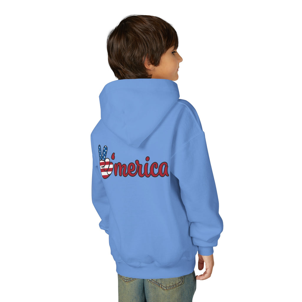 Youth Love & Peace Hoodie - Patriotic American Style