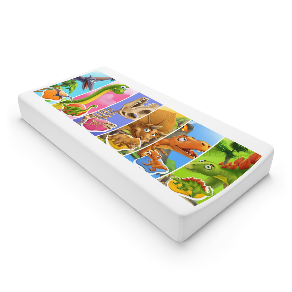Dinosaur Friends Baby Changing Pad Cover – Colorful Cute Dino Nursery Print