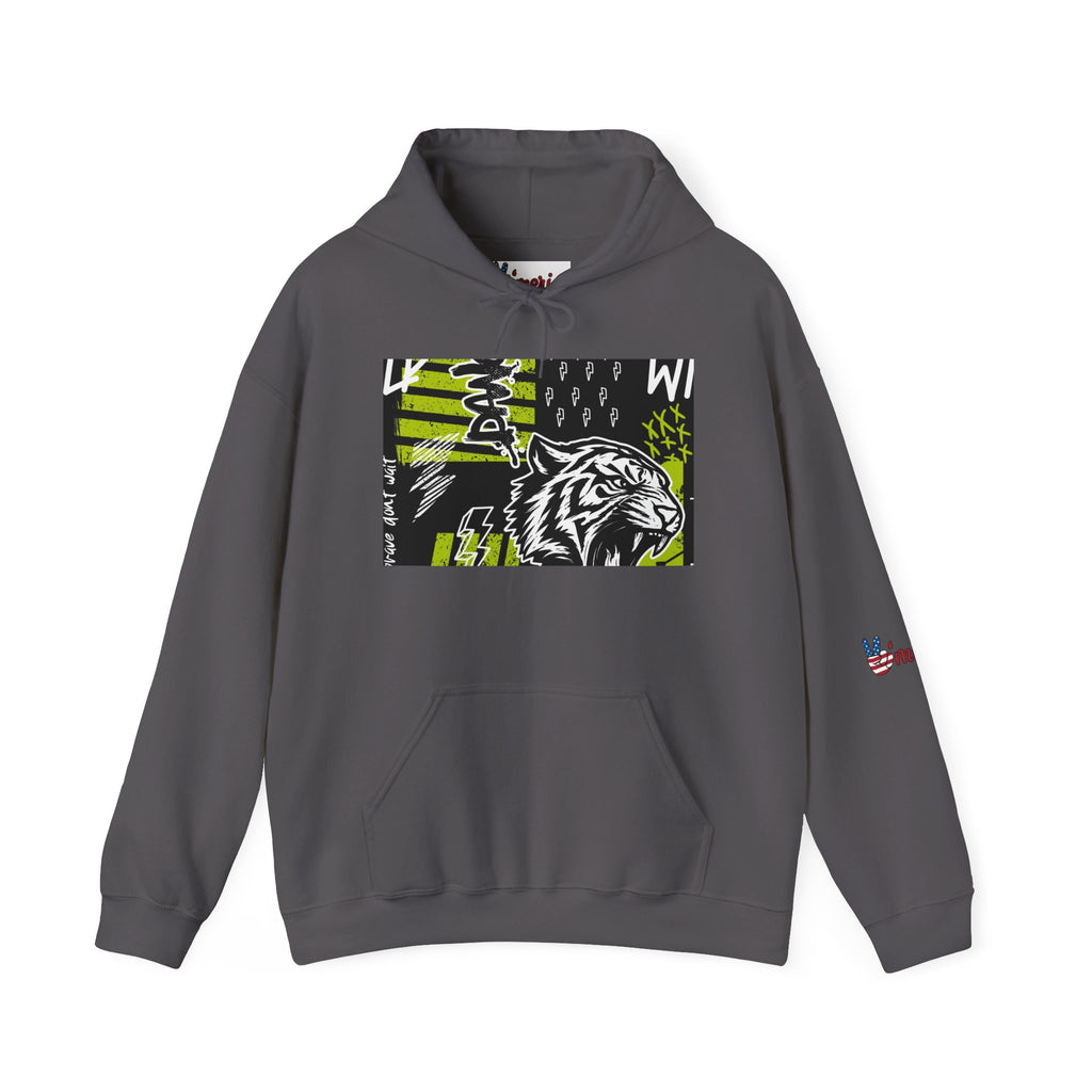 Tiger Graphic Hoodie — Urban Neon Grunge Pullover