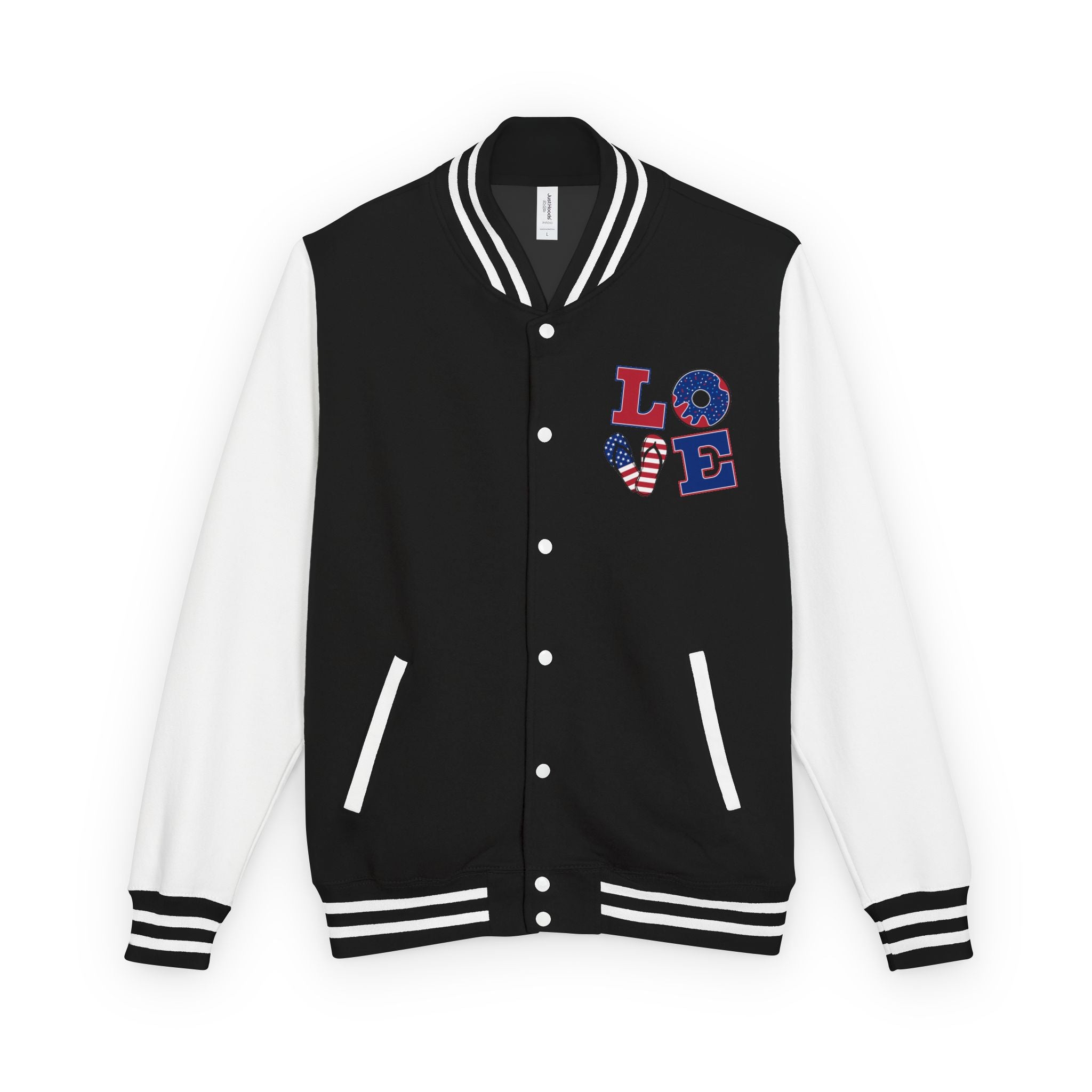 Patriotic 'LOVE' Letterman Jacket - Americana Varsity Jacket