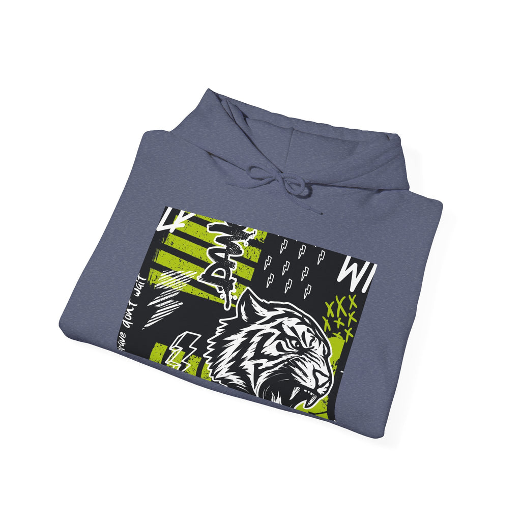 Tiger Graphic Hoodie — Urban Neon Grunge Pullover