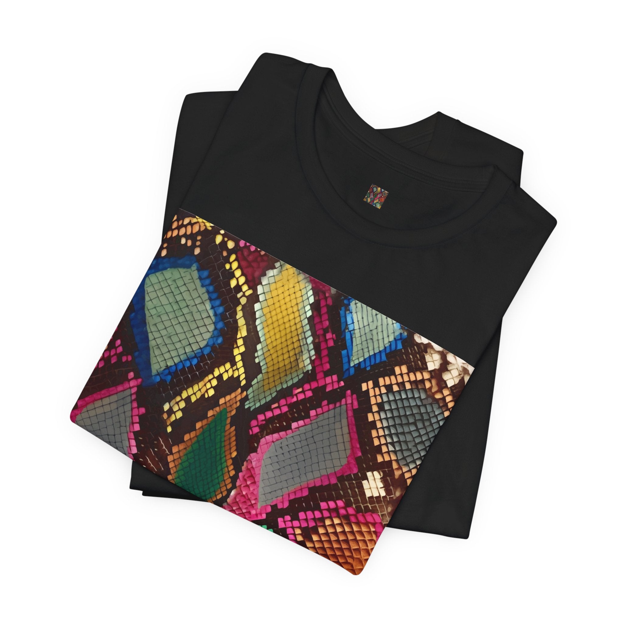 Colorful Snake Skin Print T-Shirt