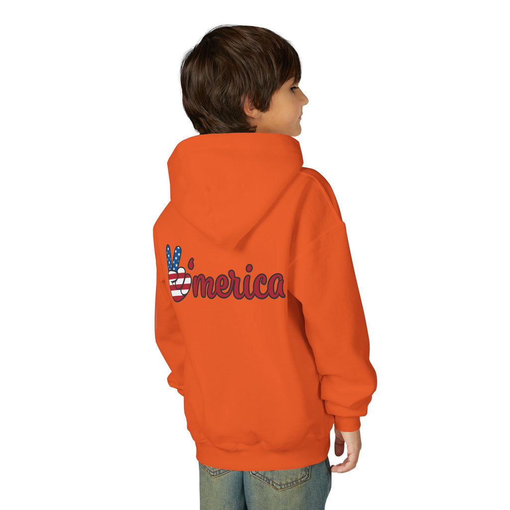 Youth Love & Peace Hoodie - Patriotic American Style