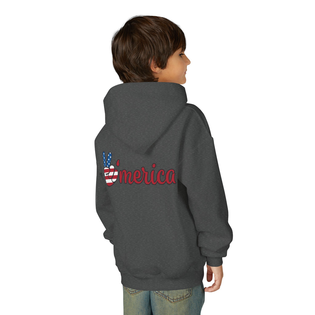 Youth Love & Peace Hoodie - Patriotic American Style