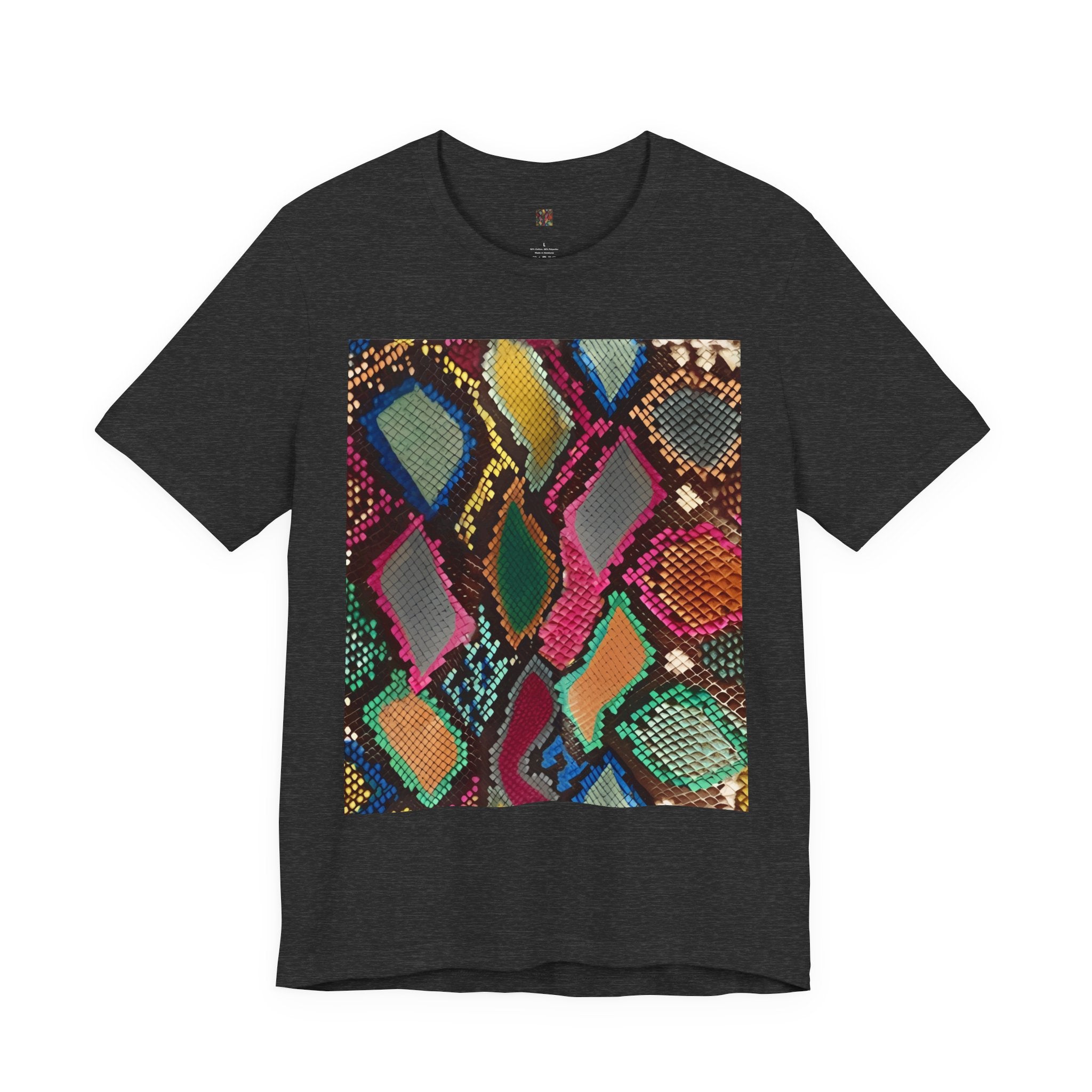 Colorful Snake Skin Print T-Shirt