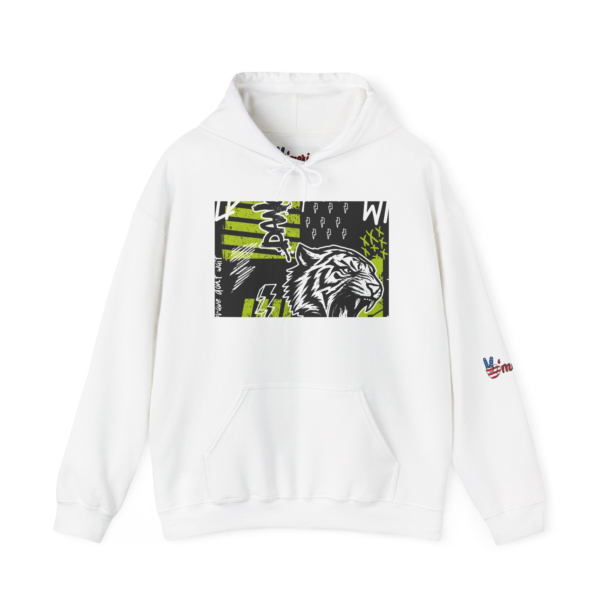 Tiger Graphic Hoodie — Urban Neon Grunge Pullover