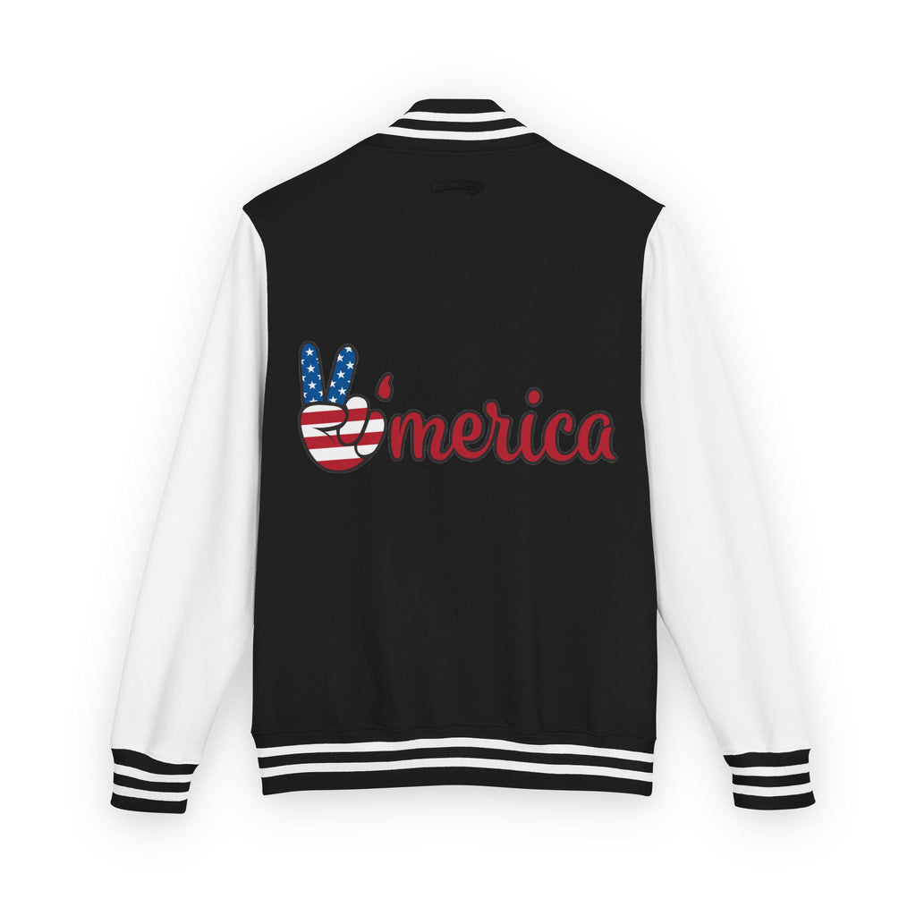 Patriotic 'LOVE' Letterman Jacket - Americana Varsity Jacket